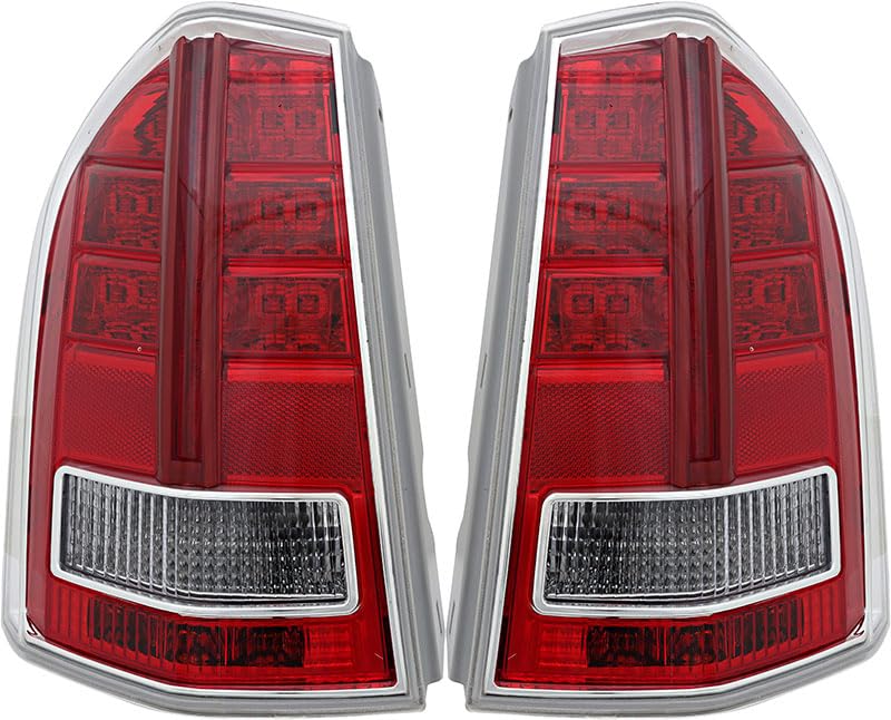 Chrysler 300 LED Tail Lights Lamps Set - Left & Right Pair for 2013-2014 Models - Waterproof & Durable Replacement for Enhanced Visibility & Safety - Perfect for Night Driving, Car Shows & Custom Upgrades