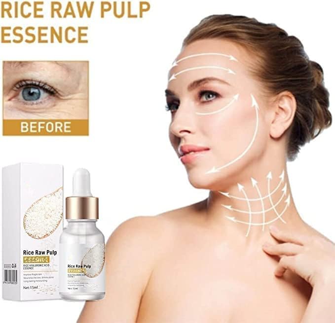 White Rice Serum for Face - Brightening & Pore Minimizing Treatment | Exfoliating Rice Cream for Skin Care | Dark Spot Remover & Skin Whitening | Perfect for Daily Skincare & Night Routine