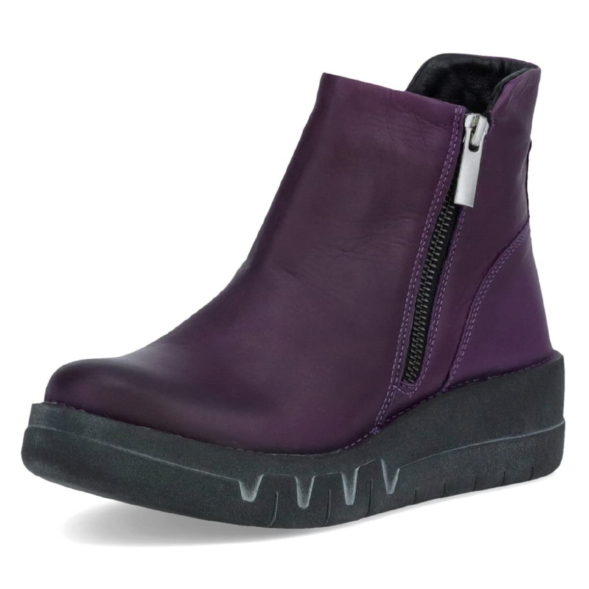 Miz Mooz Lass Women's Chunky Platform Boots with Side Zipper - Stylish Ankle Booties with Heels for Women | Perfect for Fall Outfits, Casual Wear & Night Out