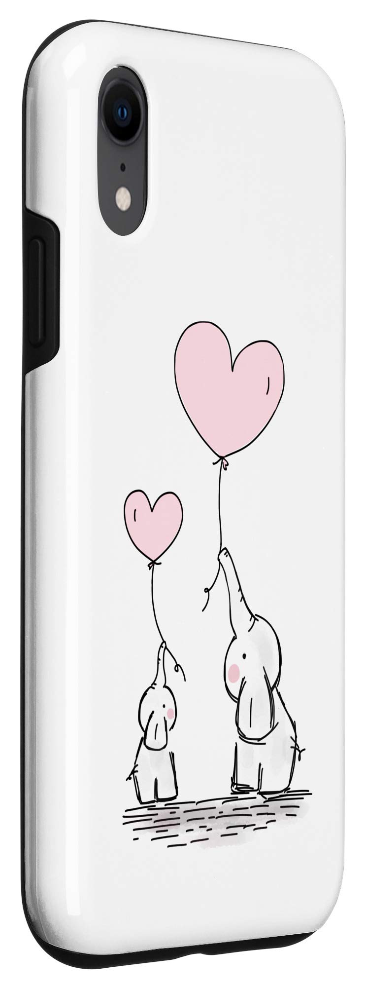 iPhone XR Cute Elephant Phone Case - Mom & Baby Elephant Design - Durable Protective Cover for Daily Use, Travel & Gifts
