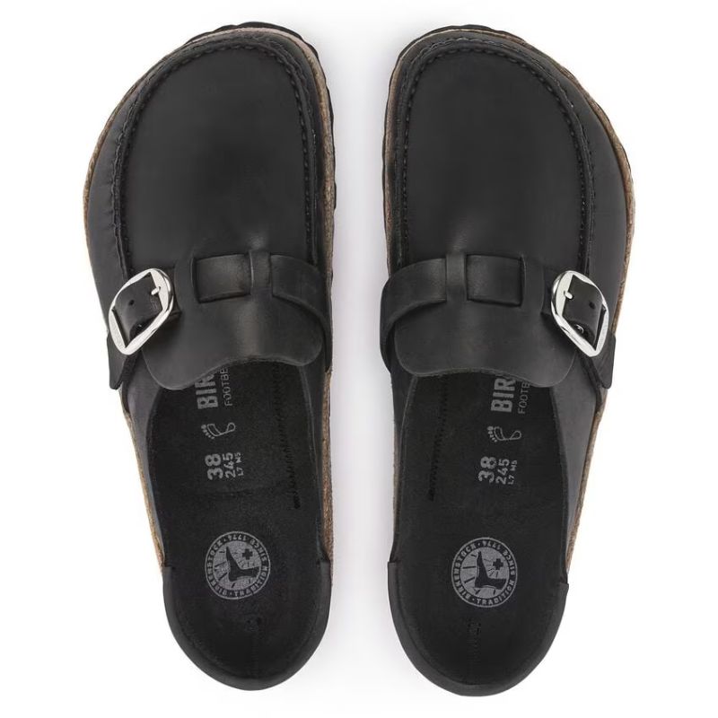 Unisex Buckley Black Oiled Leather Shoes - Comfortable & Stylish Casual Footwear for Men and Women | Perfect for Daily Wear, Office, and Outdoor Activities
