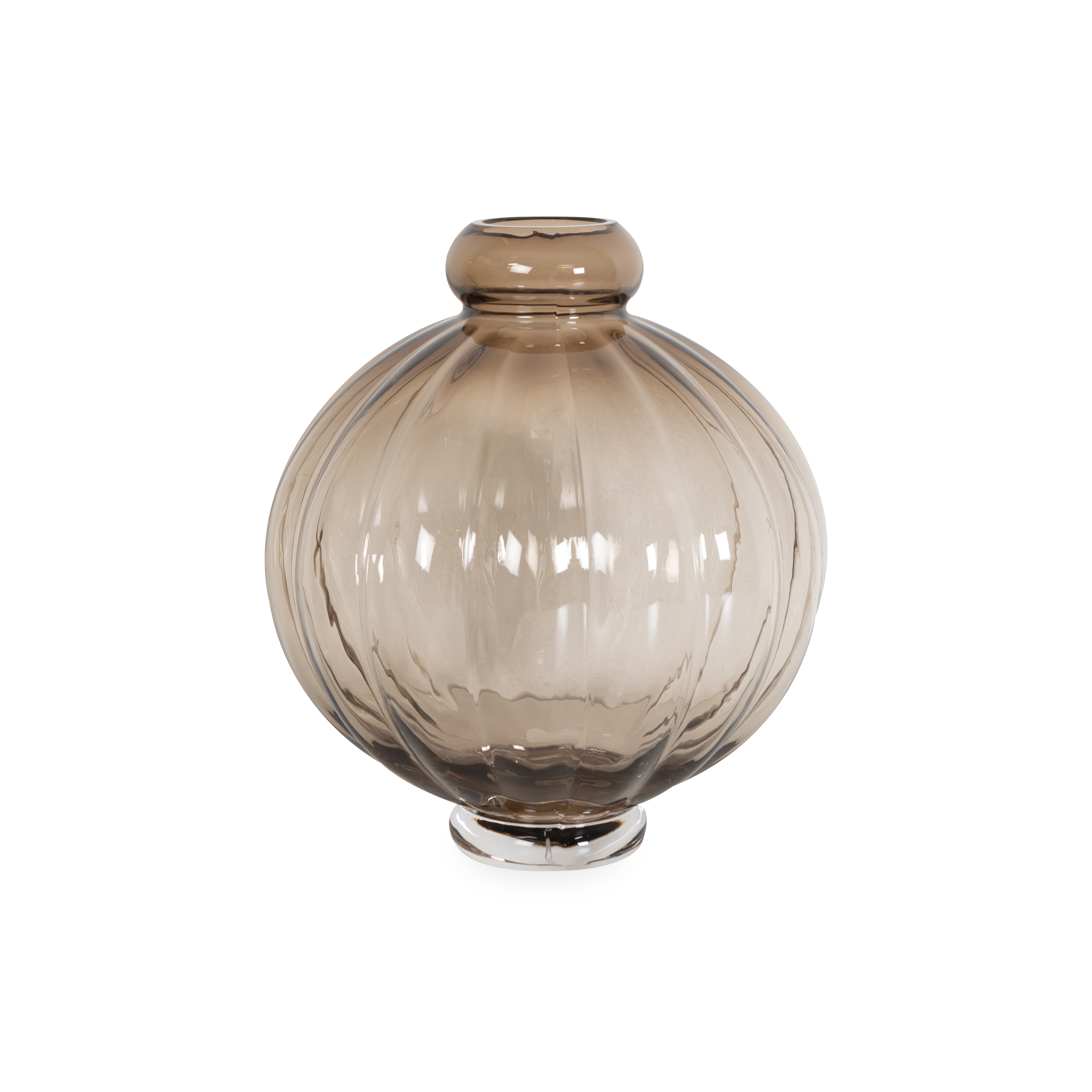 Glass Smoke Balloon Vase - Elegant Decorative Centerpiece for Weddings, Parties & Home Decor