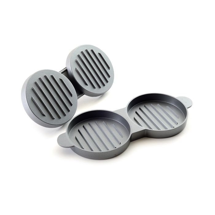 Norpro Double Burger Press - Heavy Duty Stainless Steel Patty Maker for Perfect Homemade Burgers - Ideal for BBQ, Grilling, and Backyard Cookouts