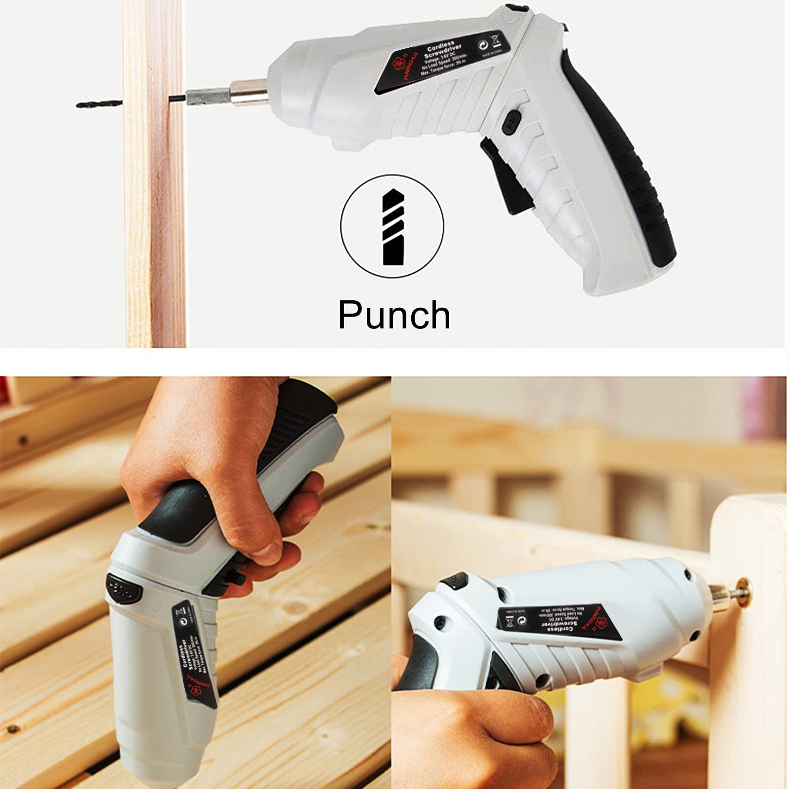 iKenta 20V Cordless Drill and Impact Driver Combo Kit with Rechargeable Battery, LED Light - Perfect for Drilling Walls, Floors, Metal, Wood, Bricks - Ideal for Home DIY Projects, Construction, and Woodworking