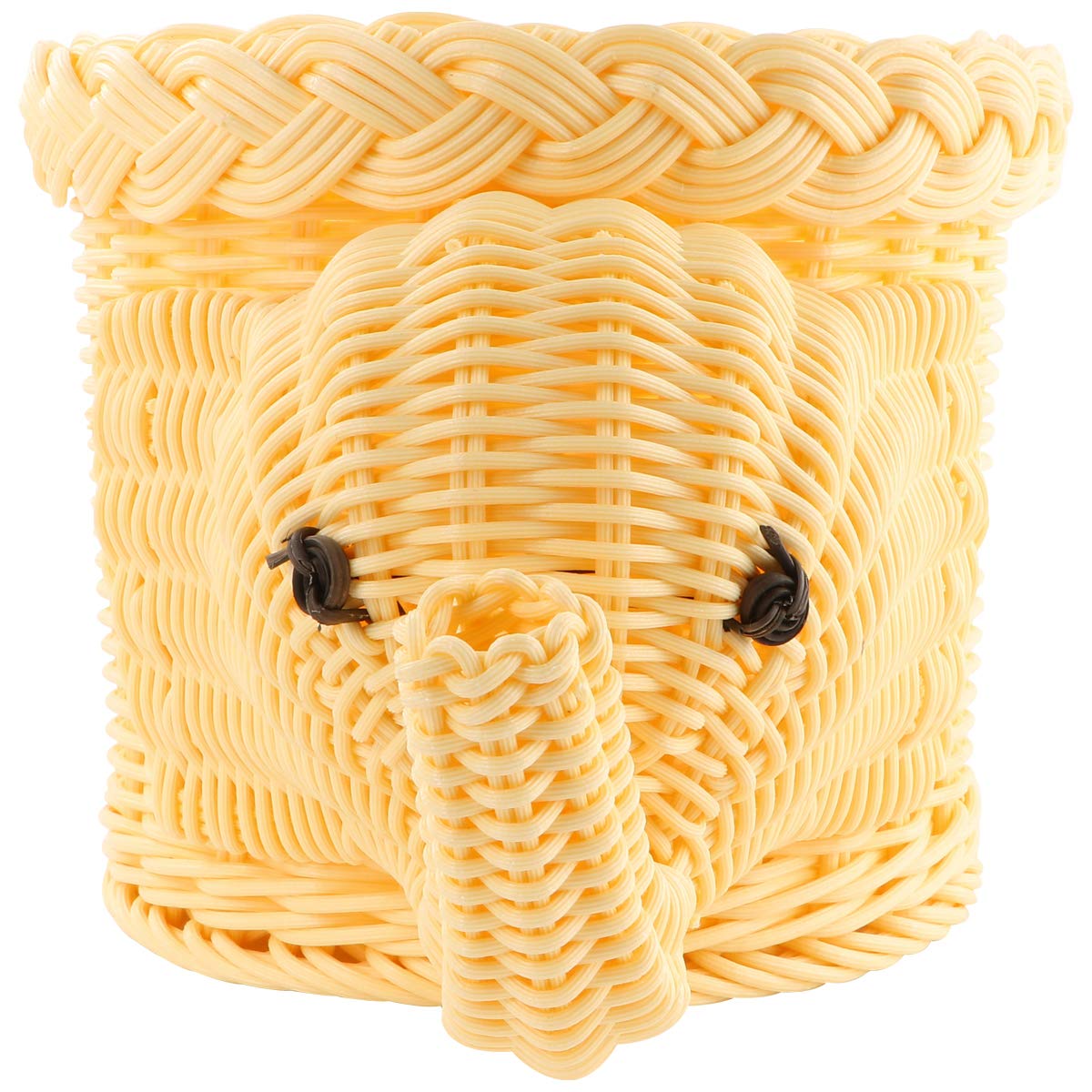 Cabilock Elephant Shape Hand Woven Storage Basket - Beige Creative Woven Snack Organizer for Home, Kitchen, Restaurant | Perfect for Fruit, Bread, Snacks & Home Decor
