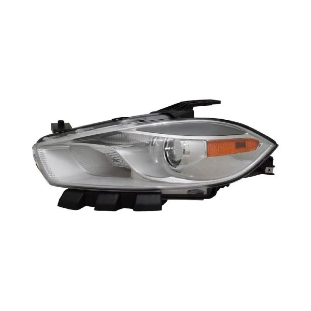 2016 Dodge Dart Driver Side Headlight Assembly - Halogen DOT Certified with Chrome Bulbs (Part #CH2518151 | 68292803AA) - Perfect for Night Driving & Replacement