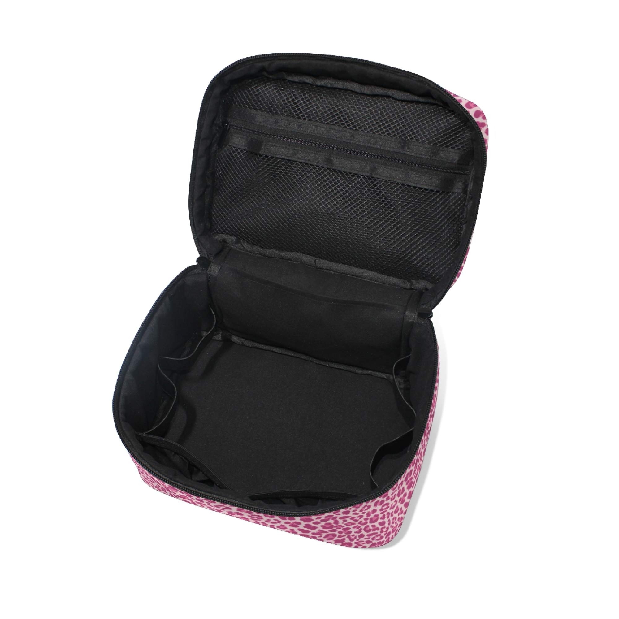 Pink Leopard Makeup Bag for Women - Travel Cosmetic Organizer | Perfect for Toiletries & Beauty Essentials on the Go