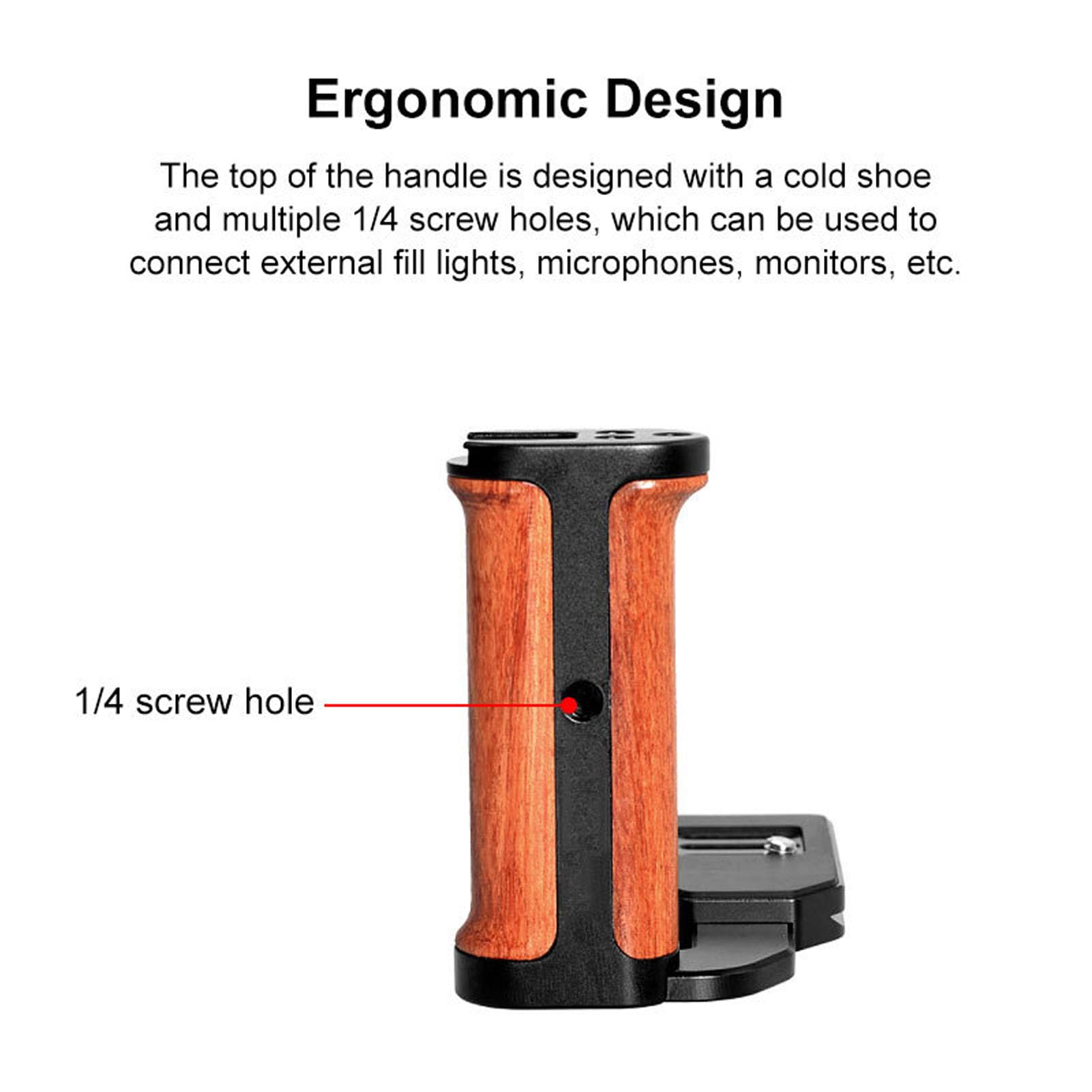 Universal L Bracket for Mirrorless Cameras - Side Handle Vertical Shooting Plate with 1/4
