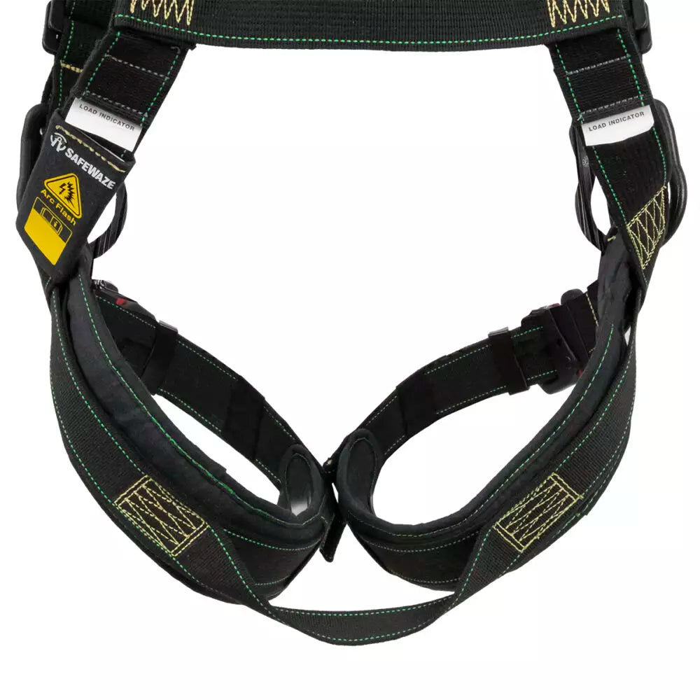 Arc Flash Full Body Harness with DE 3D & DE QC Chest/Leg Protection - Heavy Duty Safety Gear for Electrical Workers & Industrial Use