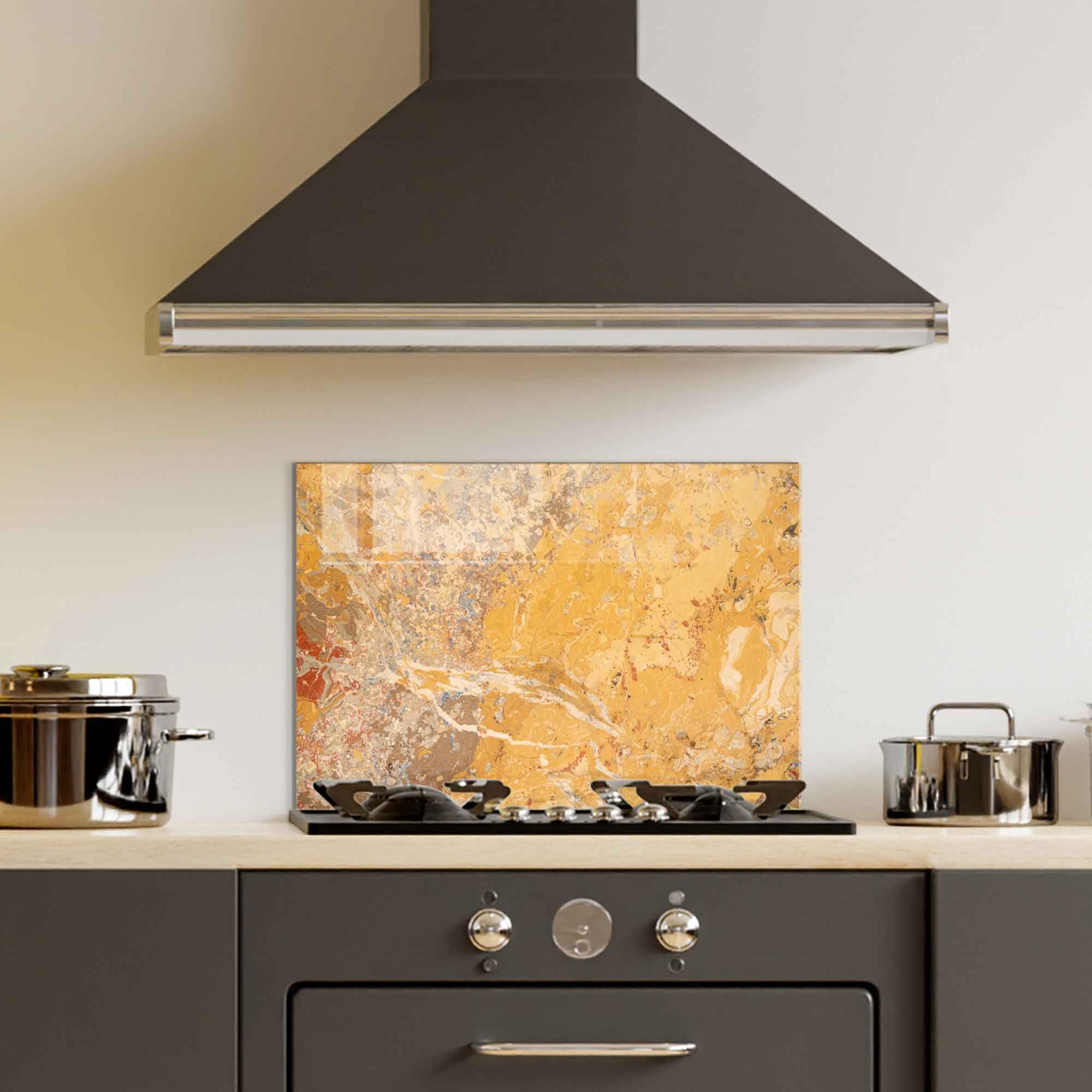 Premium Tempered Glass Kitchen Backsplash - 31.5x15.5
