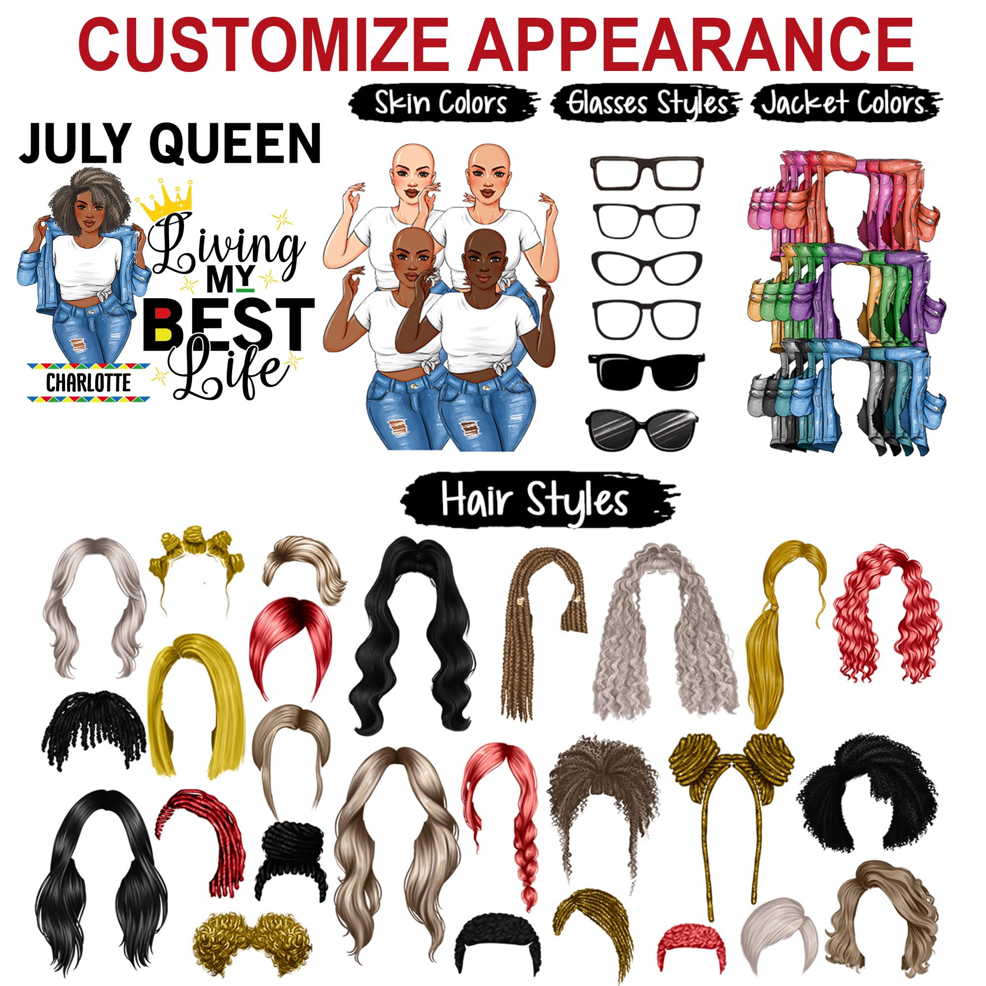 Personalized July Birthday Gifts for Women - Custom July Birthday T-Shirts, July Queen & Baby Shirts - Perfect for Birthday Parties, Summer Celebrations & Family Gatherings