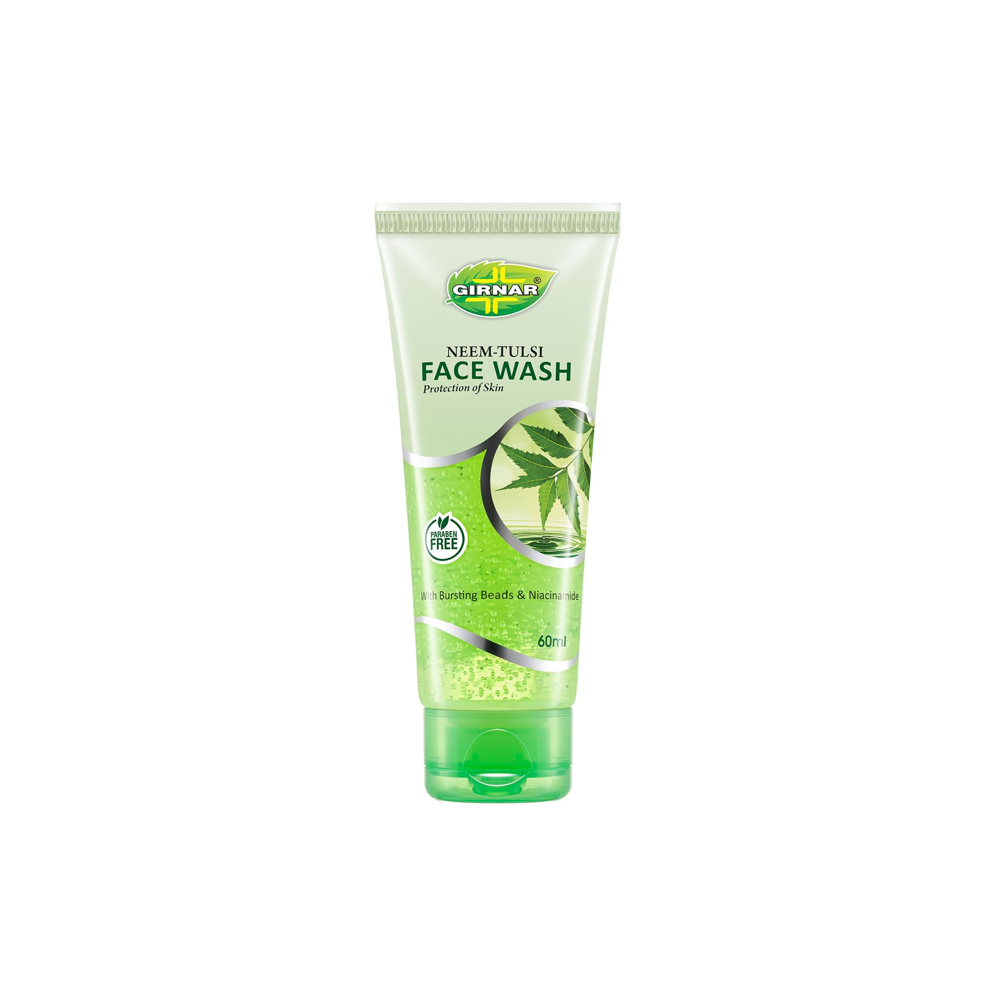 Girnar Neem Tulsi Face Wash for Acne & Oil Control - 60ml (Pack of 3) | Natural Ayurvedic Cleanser for Oily & Acne-Prone Skin | Daily Skincare Routine