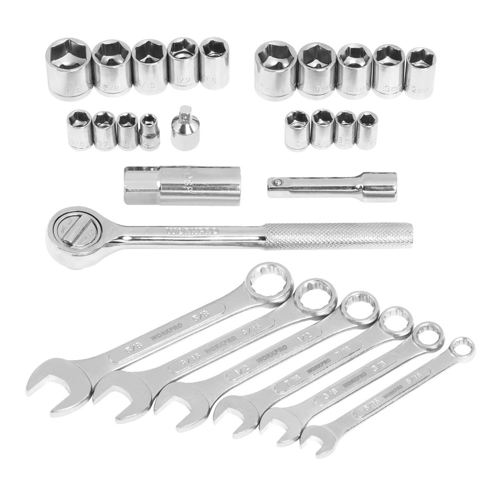 201-Piece Mechanics Tool Kit & Socket Set - Professional Ratchet Spanner, Wrenches, Pliers & Screwdrivers for Home Repair, Auto Maintenance & DIY Projects