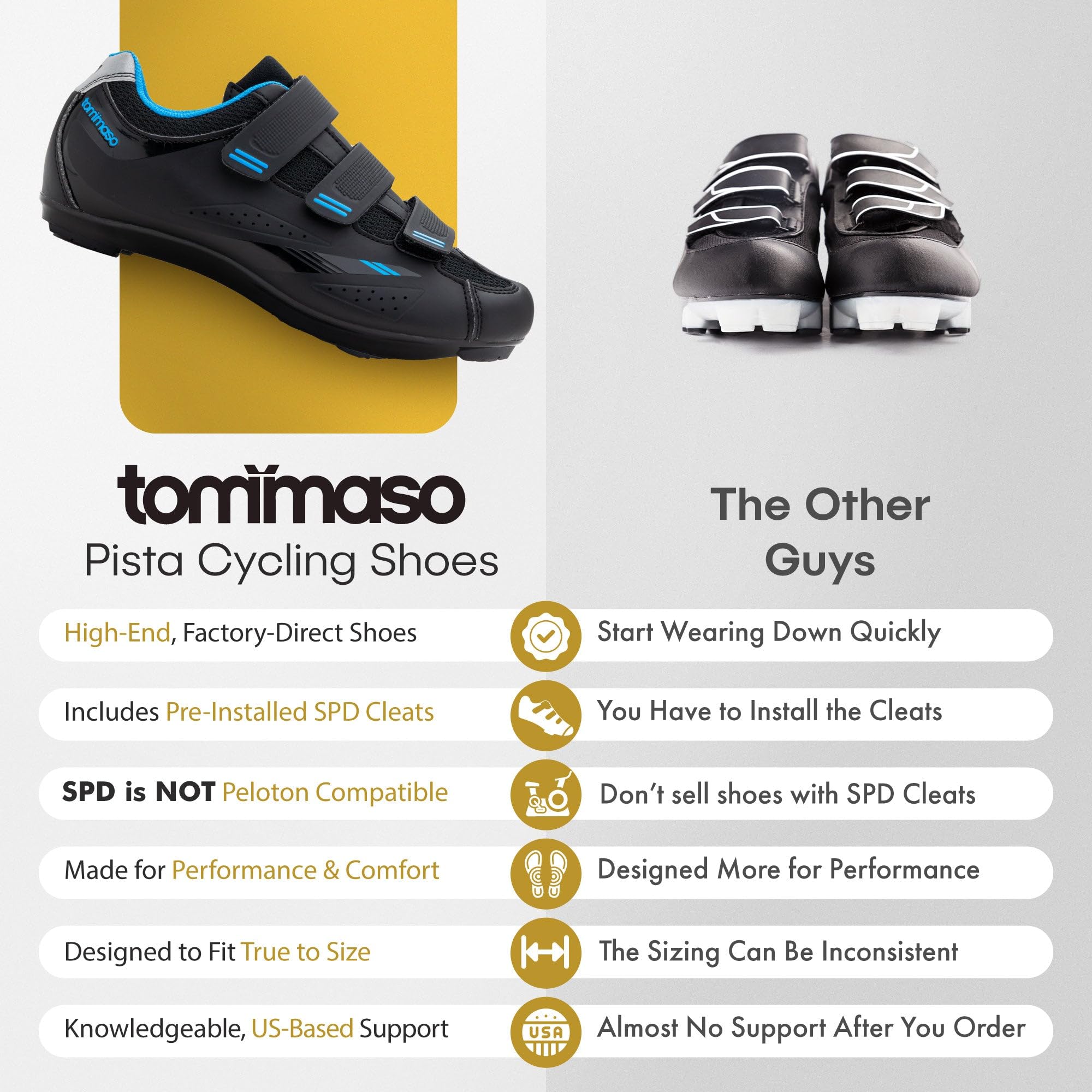 Tommaso Pista Women's Cycling Shoes - Delta & SPD Cleat Compatible - Indoor & Outdoor Spin Bike Shoes for Peloton & Studio Cycling - Perfect for Gym, Home Workouts & Group Classes