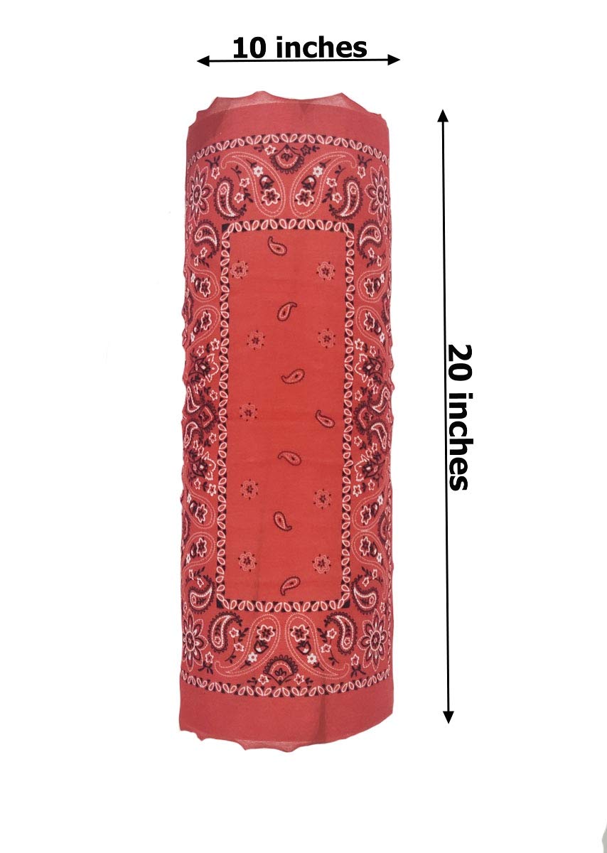 Multipurpose Face Mask Bandana Neck Gaiter for Men & Women - Red | Outdoor Sports, Hiking, Cycling & Daily Protection