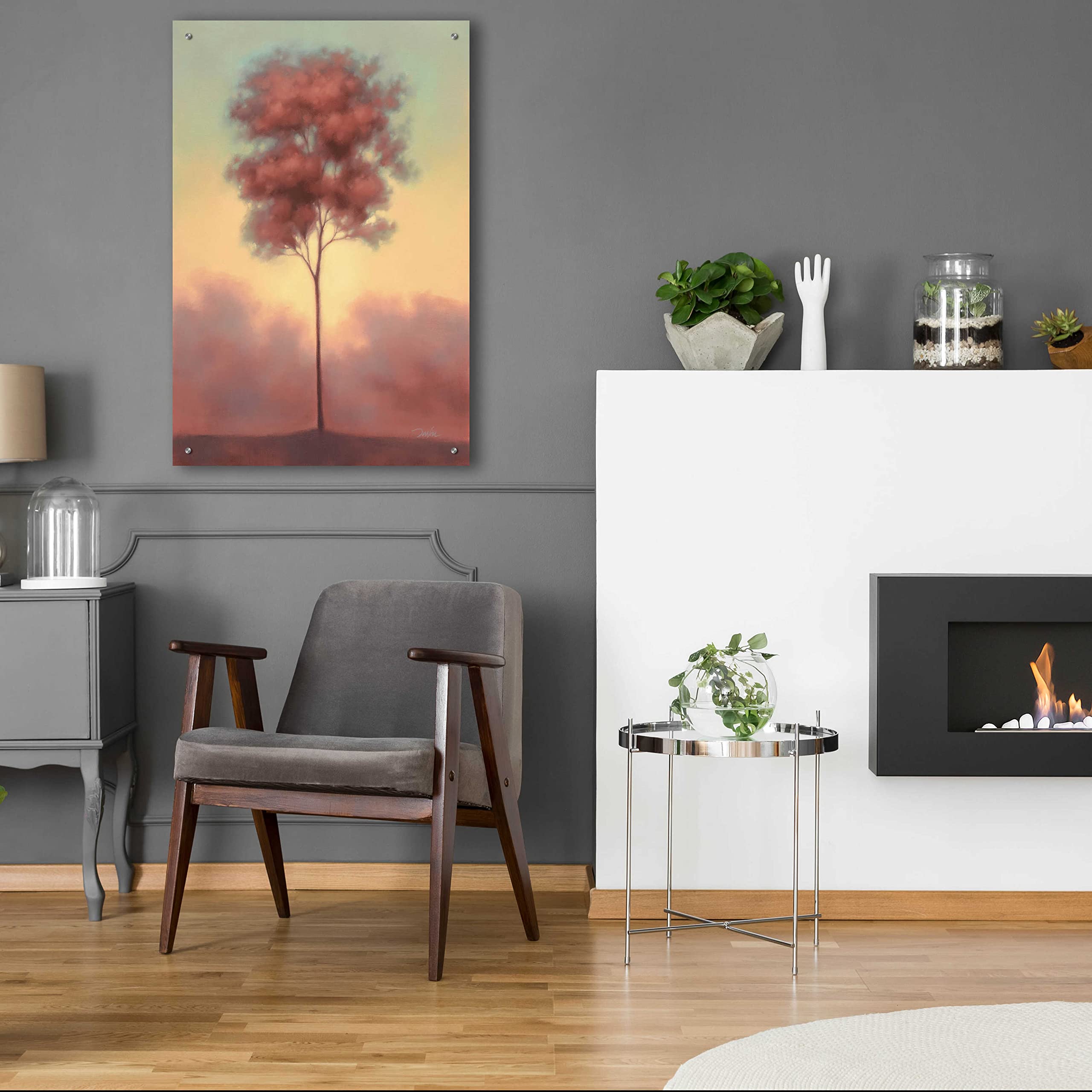 Epic Art 'Solitude II' by Darlou Gams - Premium Acrylic Glass Wall Art Painting 24x36 Inches - Modern Home Decor for Living Room, Bedroom & Office