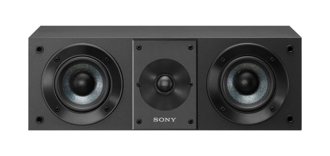 Sony SSCS8 2-Way 3-Driver Center Channel Speaker - Black | 4 Bookshelf Speaker System for Home Theater & Surround Sound | Perfect for Movies, Gaming & Music Listening