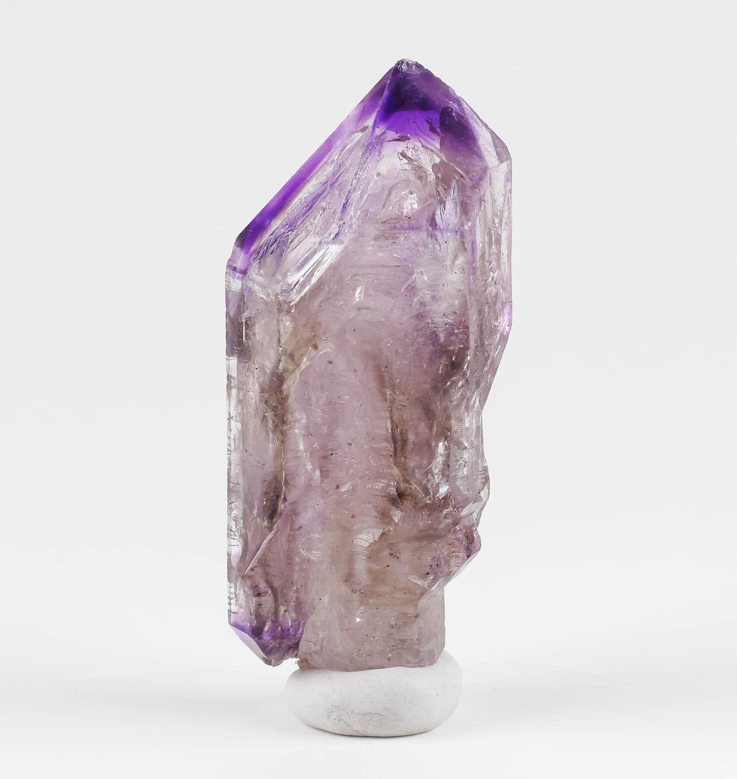 Natural Amethyst Scepter with Red Hematite Needles - Raw Healing Crystal, February Birthstone Jewelry, Unique Spiritual Gift for Women, Boho Home Decor (38603) - Perfect for Meditation, Reiki & Crystal Collection Display