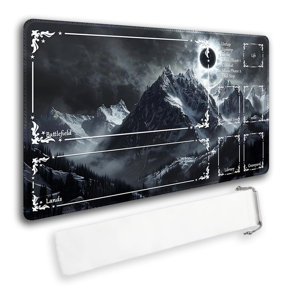 Premium MTG Playmat with Zone Markings & Non-Slip Edges - Waterproof Storage Bag Included - Perfect for Magic: The Gathering, Yu-Gi-Oh! and TCG Tournaments - Ideal for Game Nights, Card Shops & Competitive Play