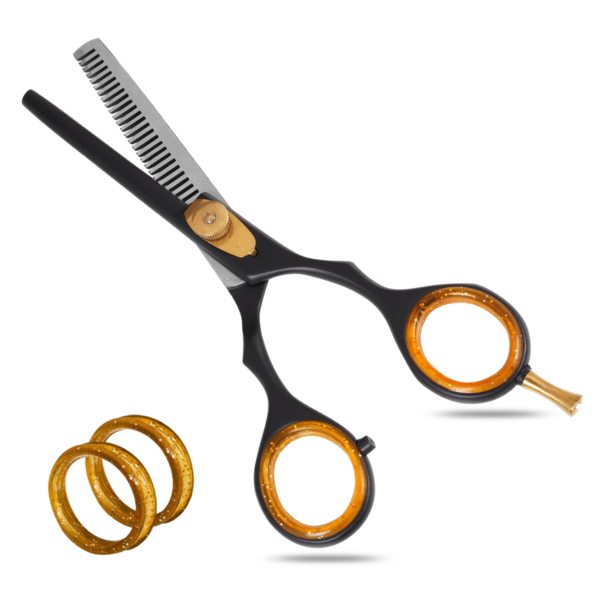 Professional Hairdressing Scissors - Sharp Barber Hair Cutting & Thinning Shears with Adjustable Screw - 5.5