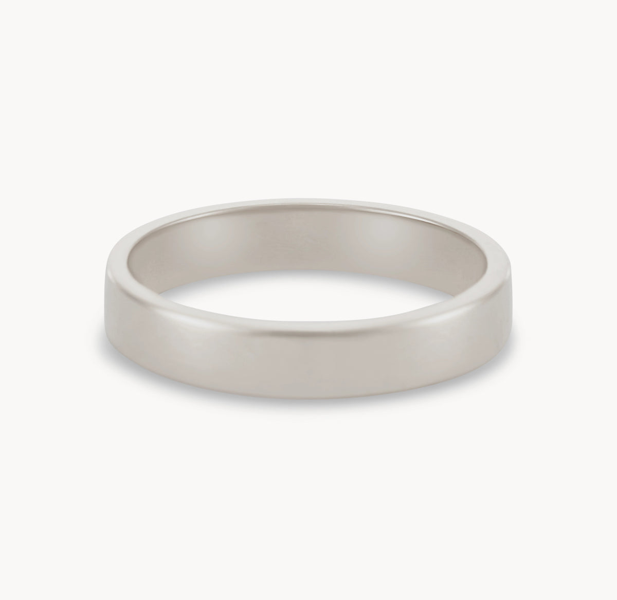 14K White Gold Infinity Love Band - Elegant Polished Wedding Ring for Women, Perfect for Anniversaries, Engagements & Romantic Gifts