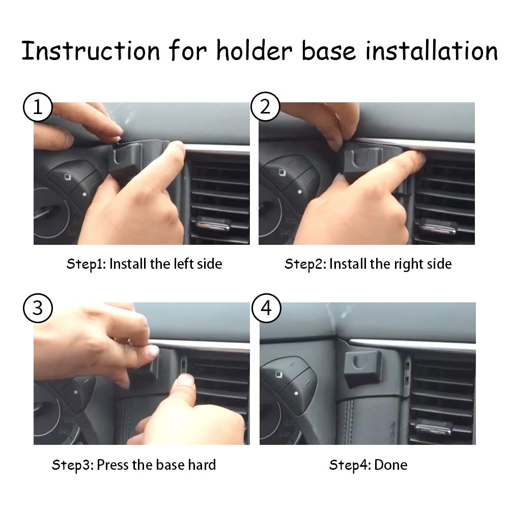 Musttrue Universal Car Phone Holder Mount - Compatible with 2017-2020 Nissan Armada & Most Vehicles, Dashboard/Windshield/AC Vent Phone Mount for Safe Driving & GPS Navigation (Black) - Perfect for Commuting, Road Trips & Hands-Free Calling