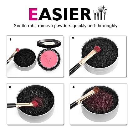 BANIRA Makeup Brush Cleaner Sponge - Quick & Easy Brush Cleaning for Eyeshadow & Foundation - Black | Perfect for Makeup Artists & Beauty Enthusiasts at Home or Salon