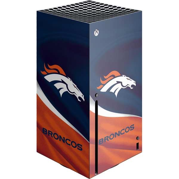 Officially Licensed NFL Denver Broncos Gaming Skin Decal for Xbox Series X Console - Perfect for Customizing & Protecting Your Gaming Setup