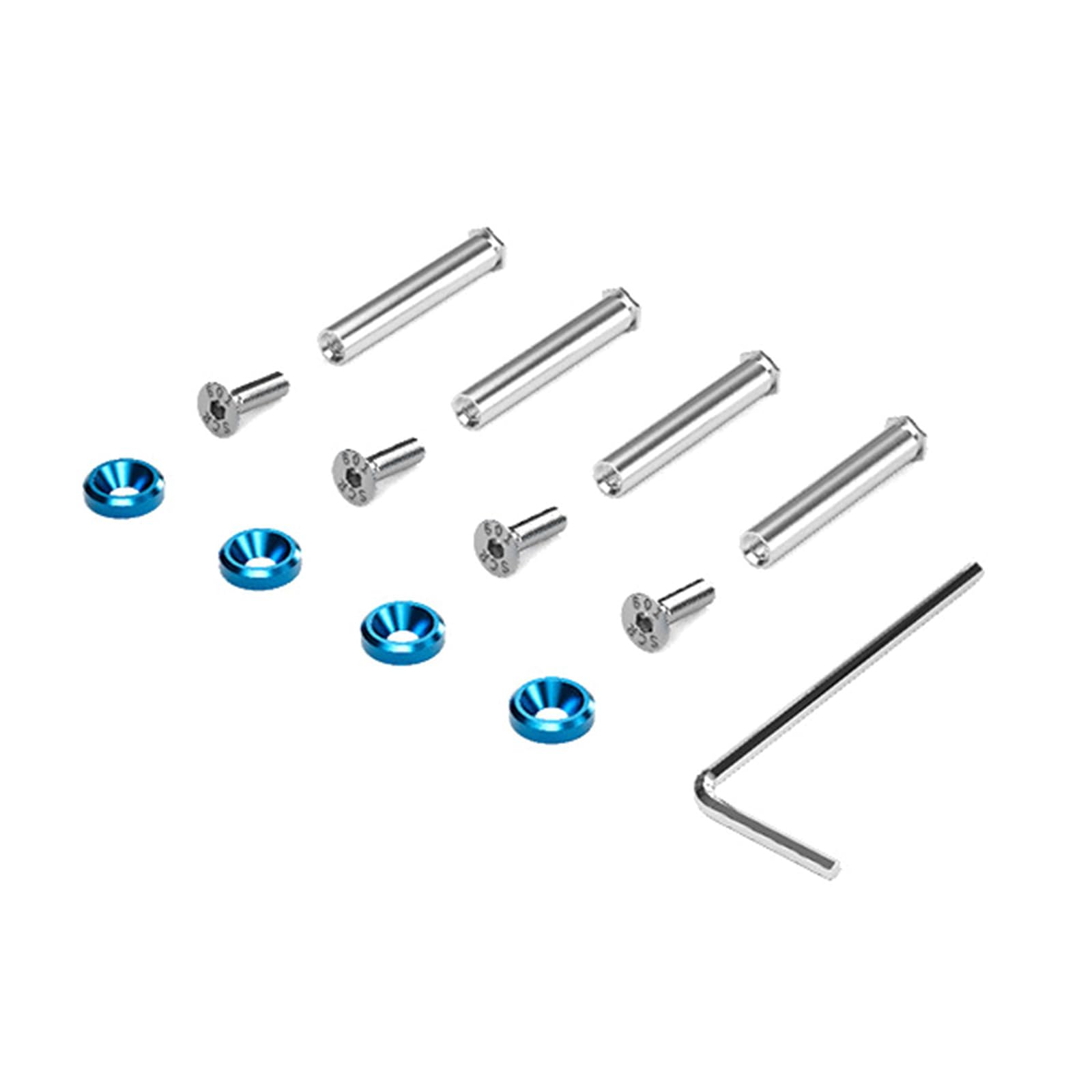 Premium Anodized Aluminum Alloy Computer Case Screws & Lock Nuts - CPU Cooling Fan Mounting Kit with Gasket - Durable Long Screws for Easy PC Chassis Fan Installation (Colorful Anodized Finish) - Perfect for PC Builds, Gaming Rigs & Computer Upgrades