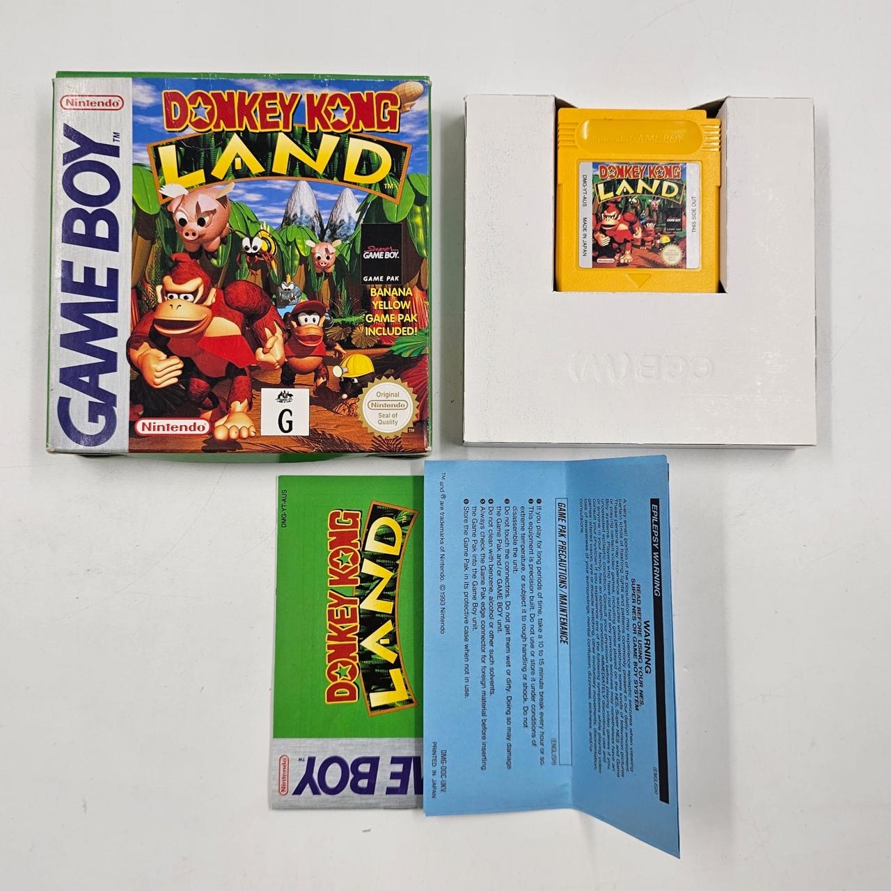 Original Donkey Kong Land Game for Nintendo Game Boy - Complete Boxed Edition - Perfect for Retro Gaming Collectors and Classic Game Enthusiasts