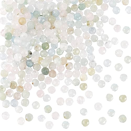 Faceted Round Morganite Beads
