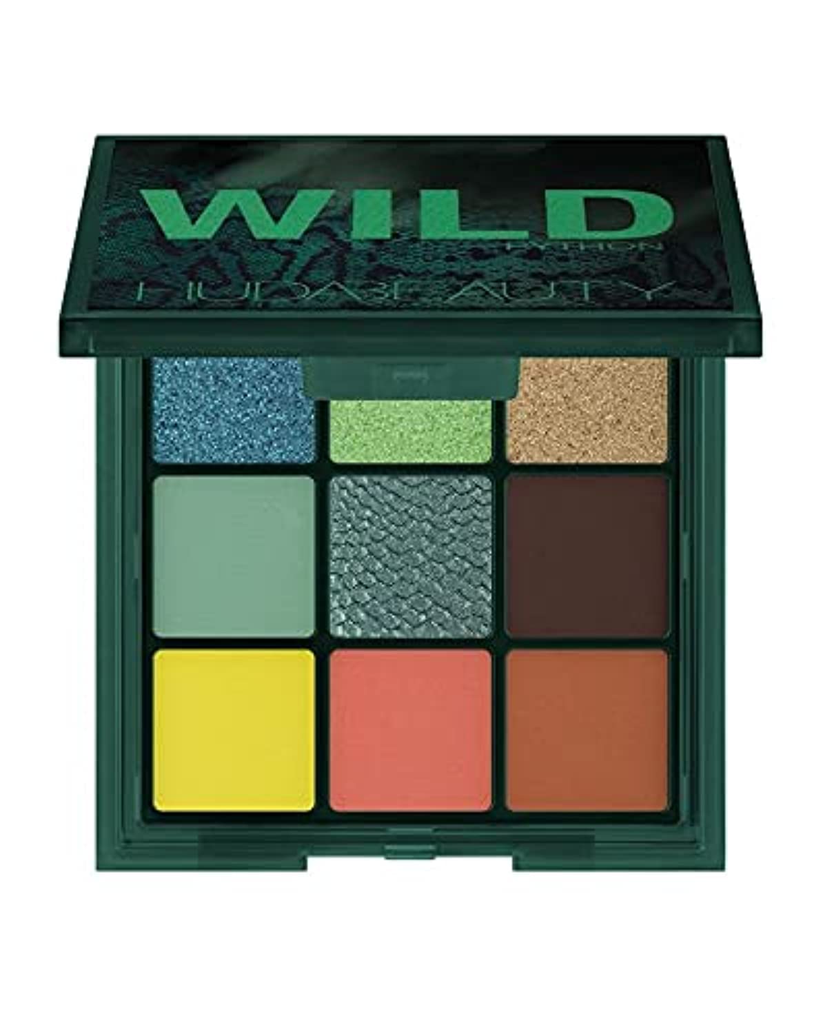 Huda Beauty Wild Obsessions Eyeshadow Palette - Python Edition | 18 Highly Pigmented Shades for Smoky & Glam Looks | Perfect for Night Out, Party & Special Occasion Makeup