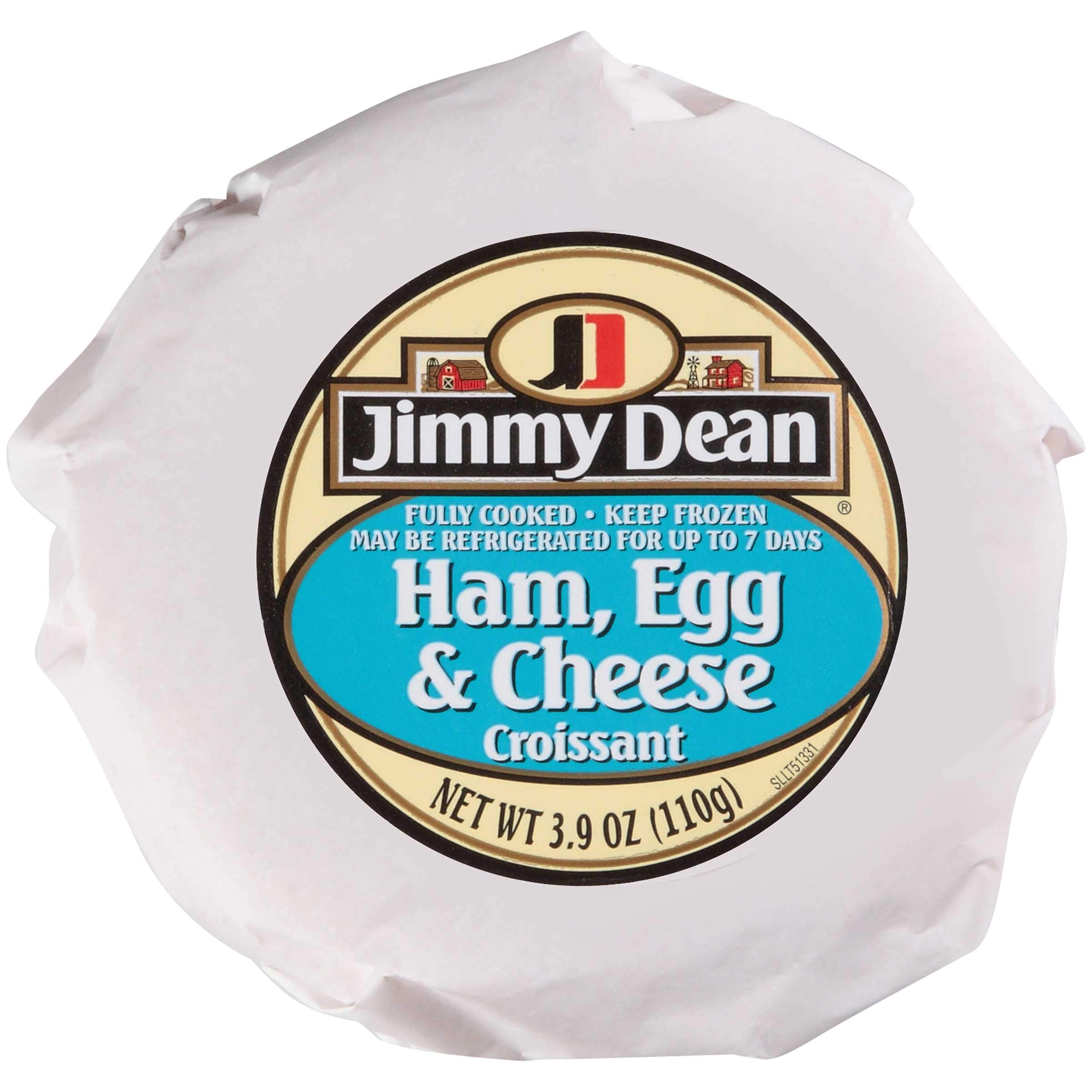 Jimmy Dean Ham Egg & Cheese Croissant Breakfast Sandwich - 3.9oz (12 Pack) | Frozen Breakfast Meal for Busy Mornings, Office Lunch & Quick Snacks