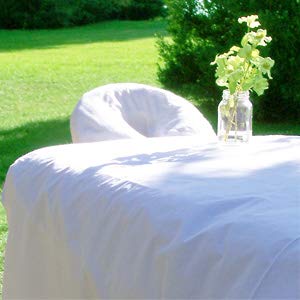 Premium 3-Piece Egyptian Cotton Massage Table Sheet Set - Ultra Soft Facial Bed Cover with Flat & Fitted Sheets + Face Cradle Cover - Taupe Color - Perfect for Spa, Salon & Professional Massage Therapy Sessions