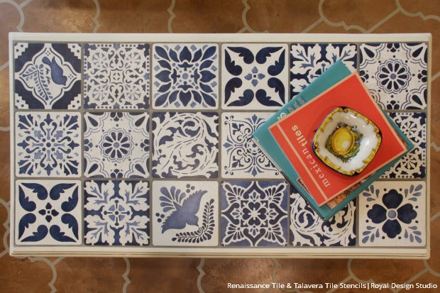 Authentic Talavera Tiles - Hand-Painted Mexican Wall & Furniture Stencils for Home Decor, Kitchen Backsplash, and Bathroom Renovation