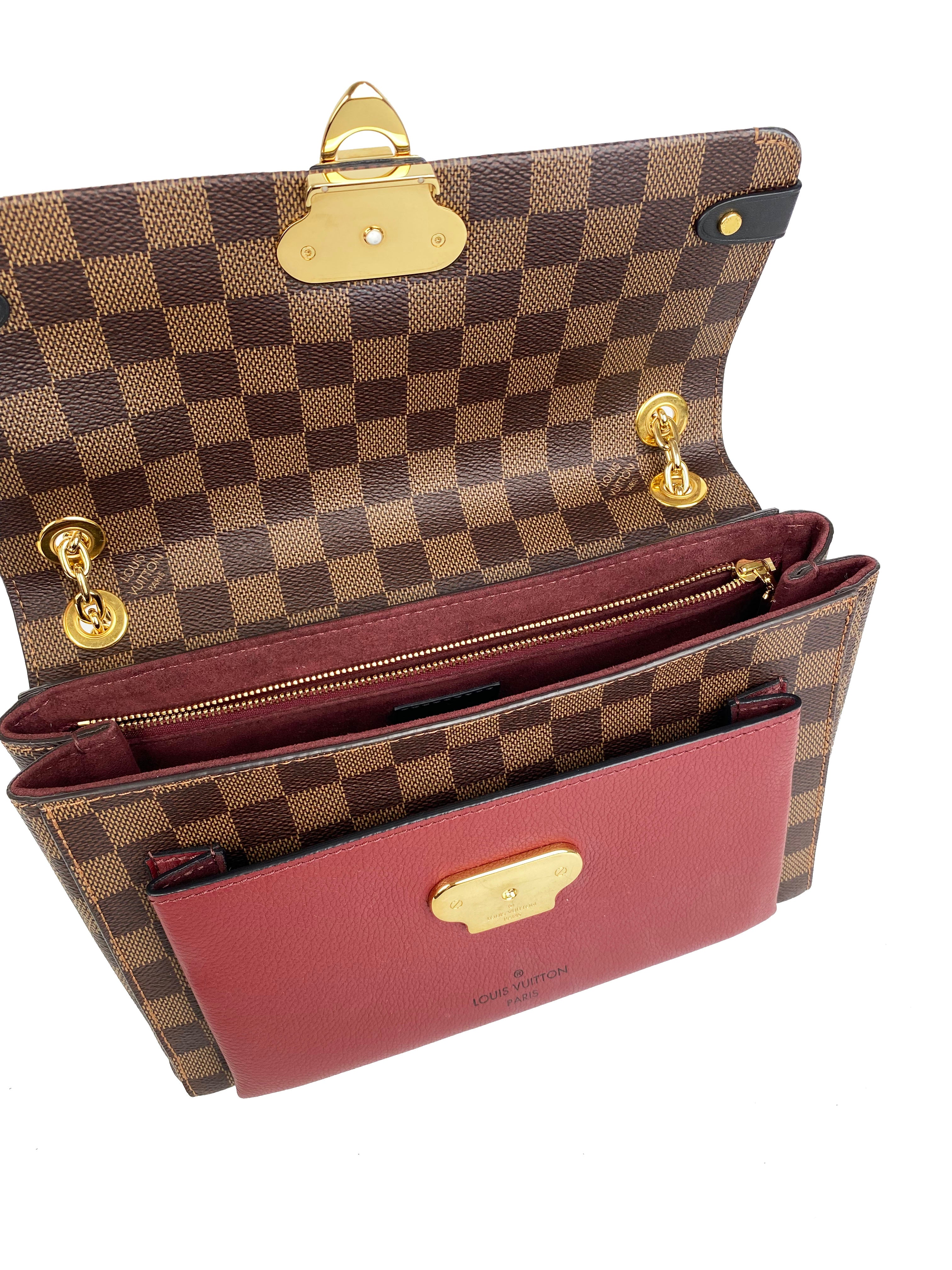 Authentic Louis Vuitton Damier Ebene Vavin PM Crossbody Bag - Luxury Leather Handbag for Women, Perfect for Work, Travel & Evening Events