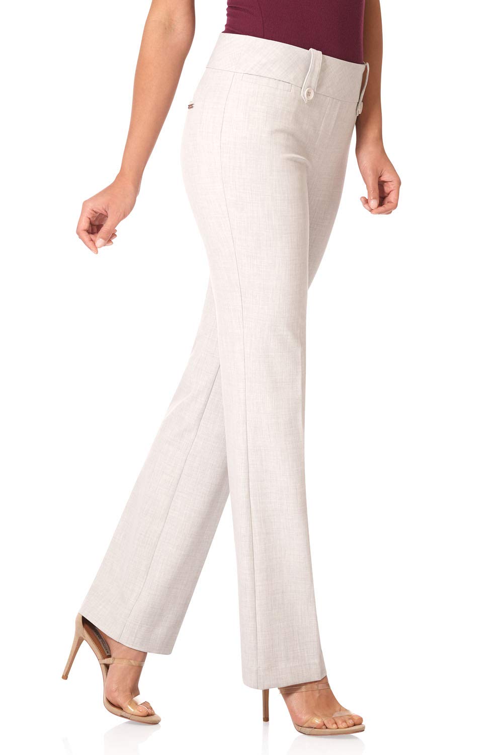 Rekucci Women's Stretch Bootcut Pants with Tummy Control - Smart Desk to Dinner Comfort - Office Work, Business Casual & Evening Outfits