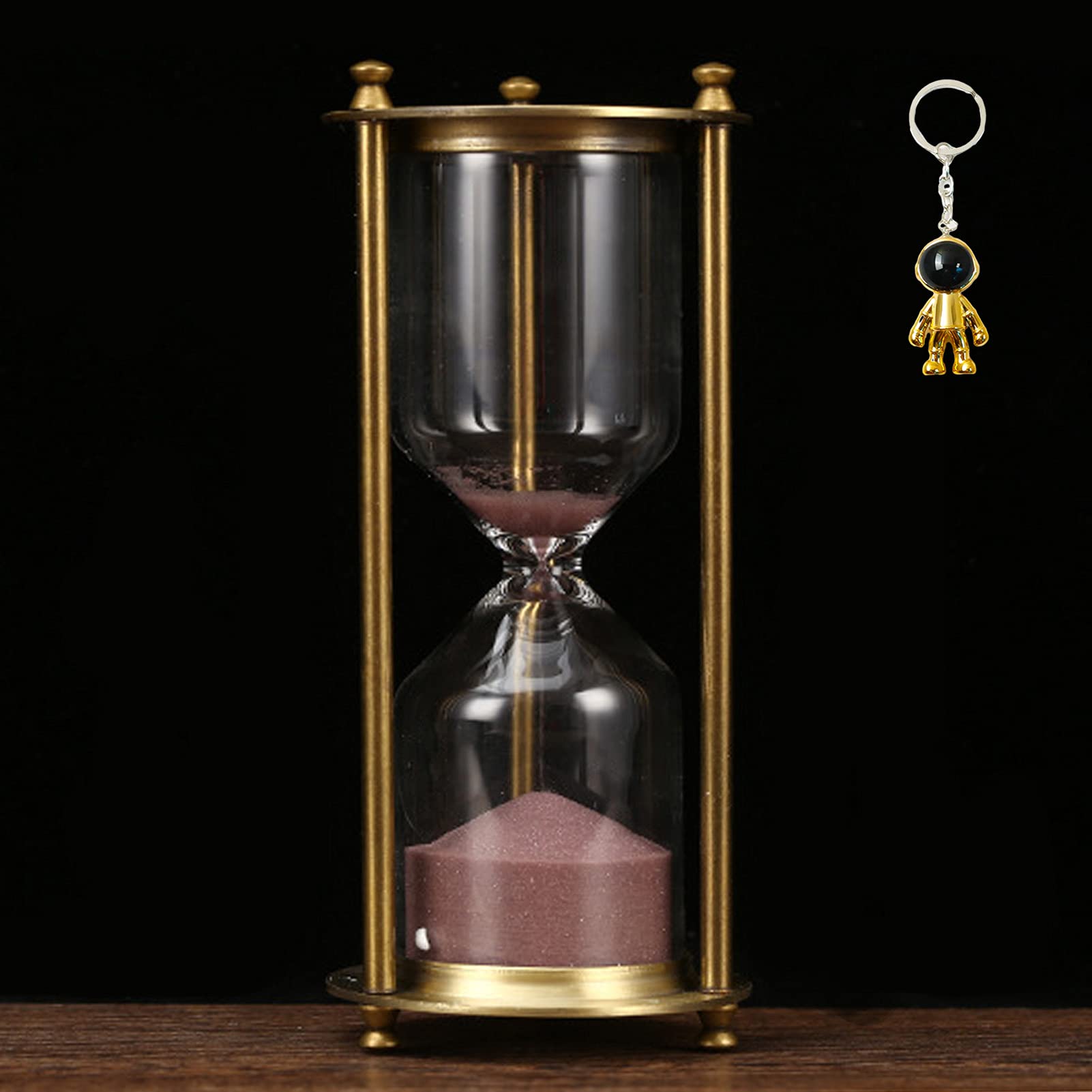 Vintage Metal Hourglass Sand Timer - 30 Minute Visual Timer Sandglass Clock for Kitchen, Office, Wedding Decor | Unique Home Desk Decor & Creative Gift Idea for Birthdays, Anniversaries