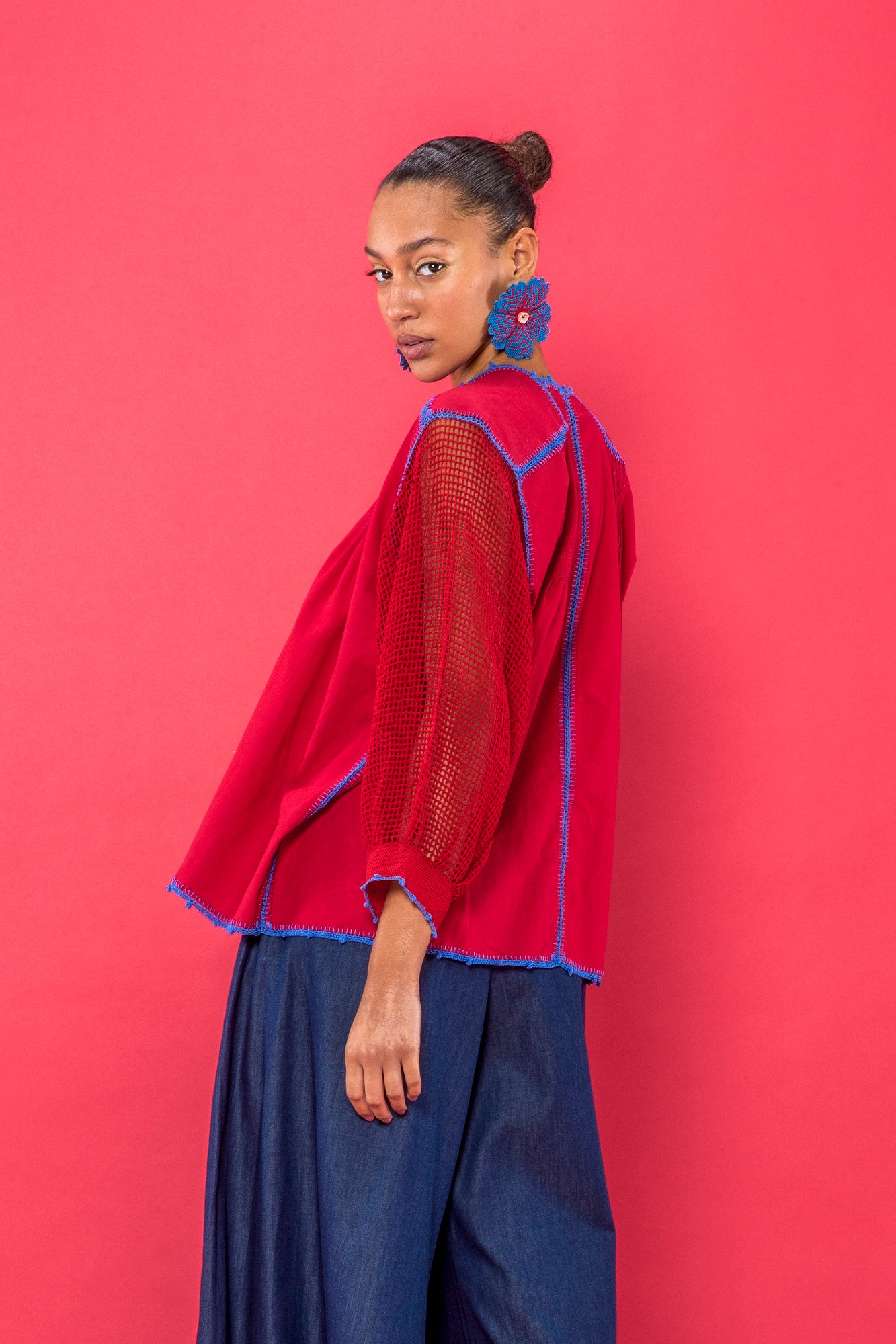 San Juan Blouse - Women's Floral Embroidered Boho Top | Final Sale | Perfect for Summer Vacations & Beach Getaways