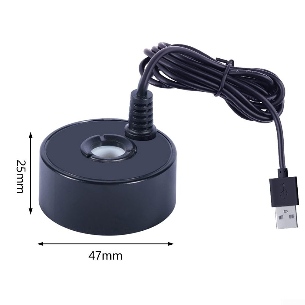 Mini USB Mist Maker - 5V Portable Fountain Mister Fogger for Indoor & Outdoor Use, Small Pond Fog Machine & Air Humidifier (Black) | Perfect for Home Decor, Yoga Rooms, and Garden Water Features