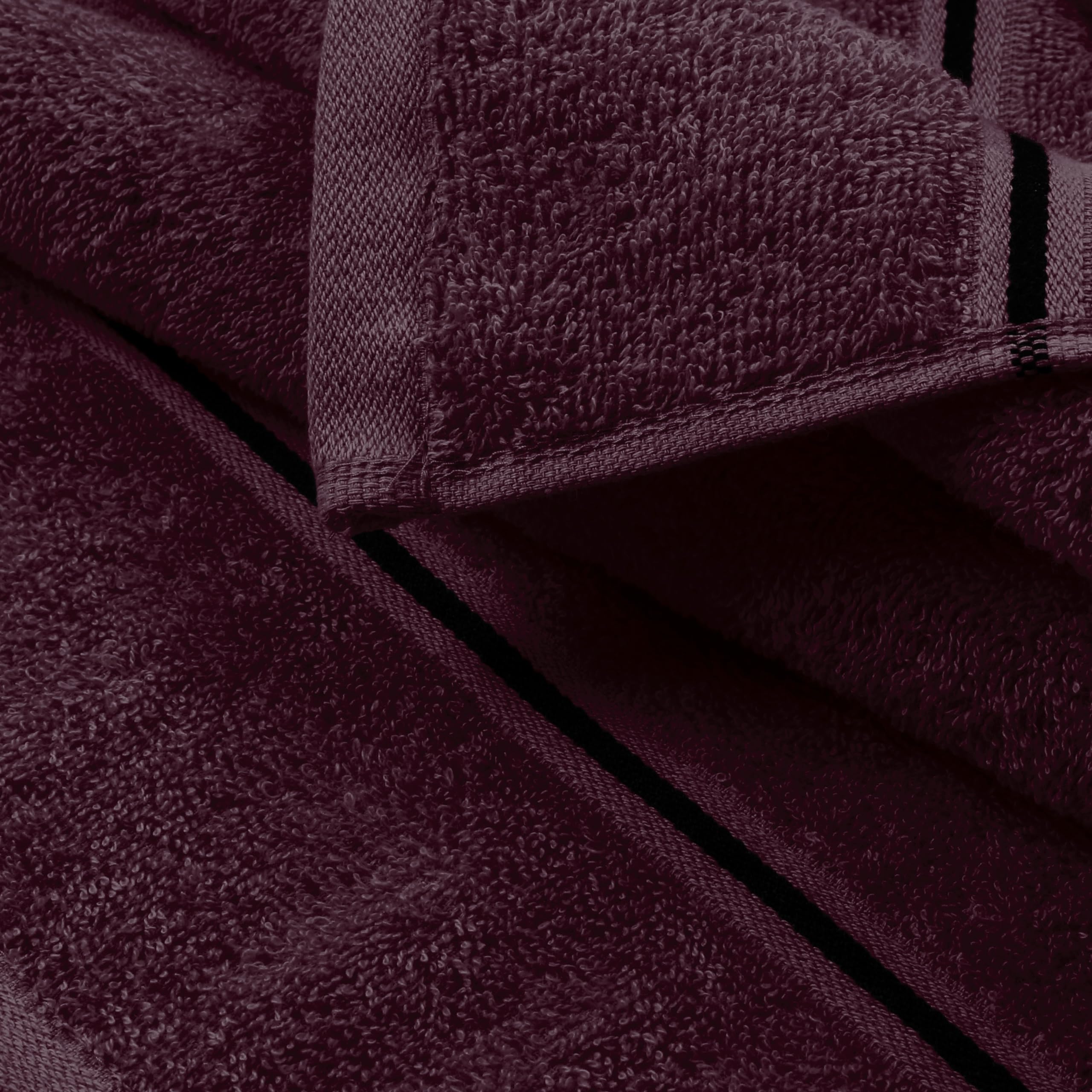 Premium 2-Pack Cotton Oversized Bath Towels 28x55 Inches - Ultra Absorbent, Quick Dry & Lightweight Large Towels for Bath, Spa, Gym, Travel, Camping & Pool - Burgundy