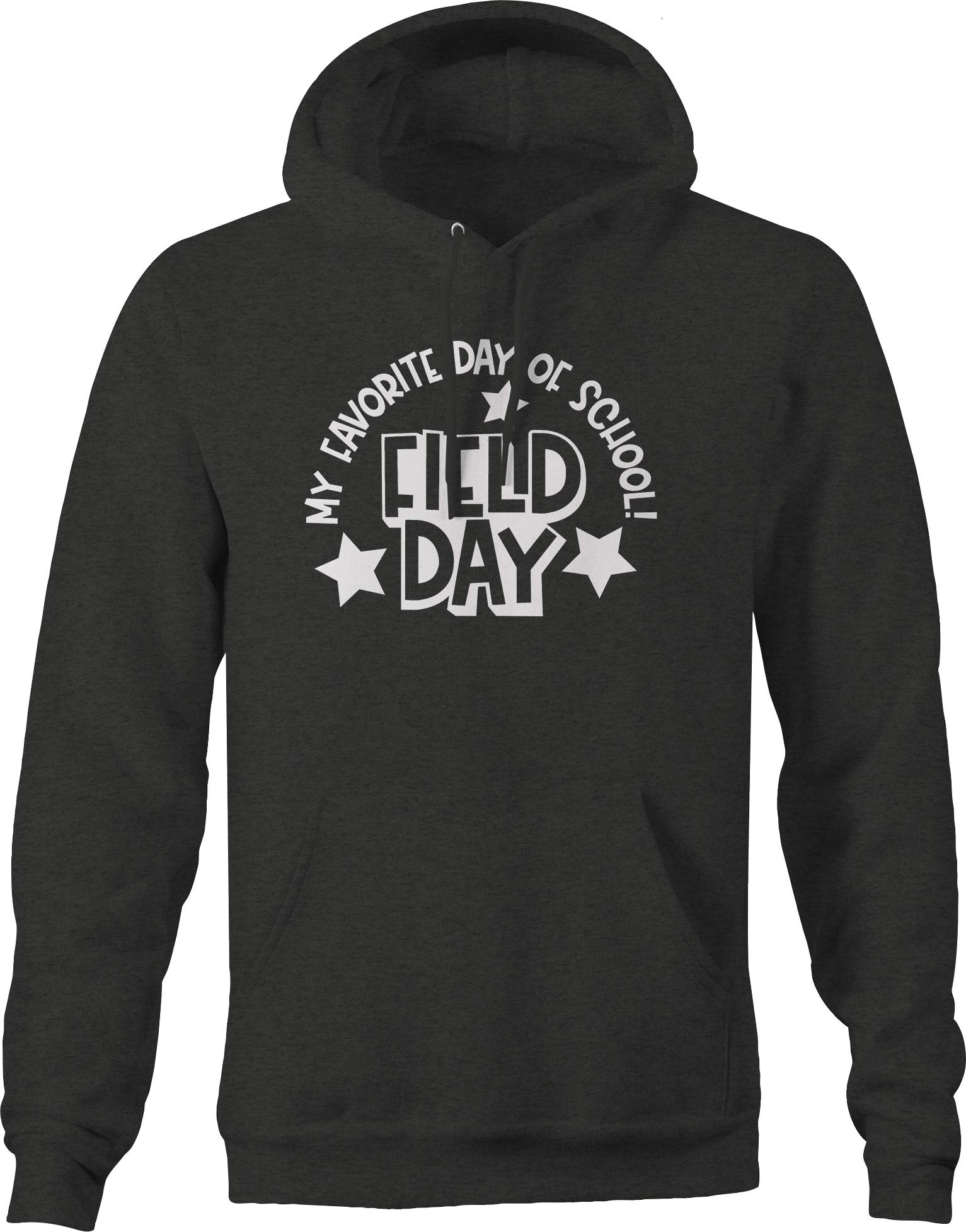 Men's Dark Grey Field Day Hoodie - Comfortable Outdoor School Event Sweatshirt for Play & Fun Activities