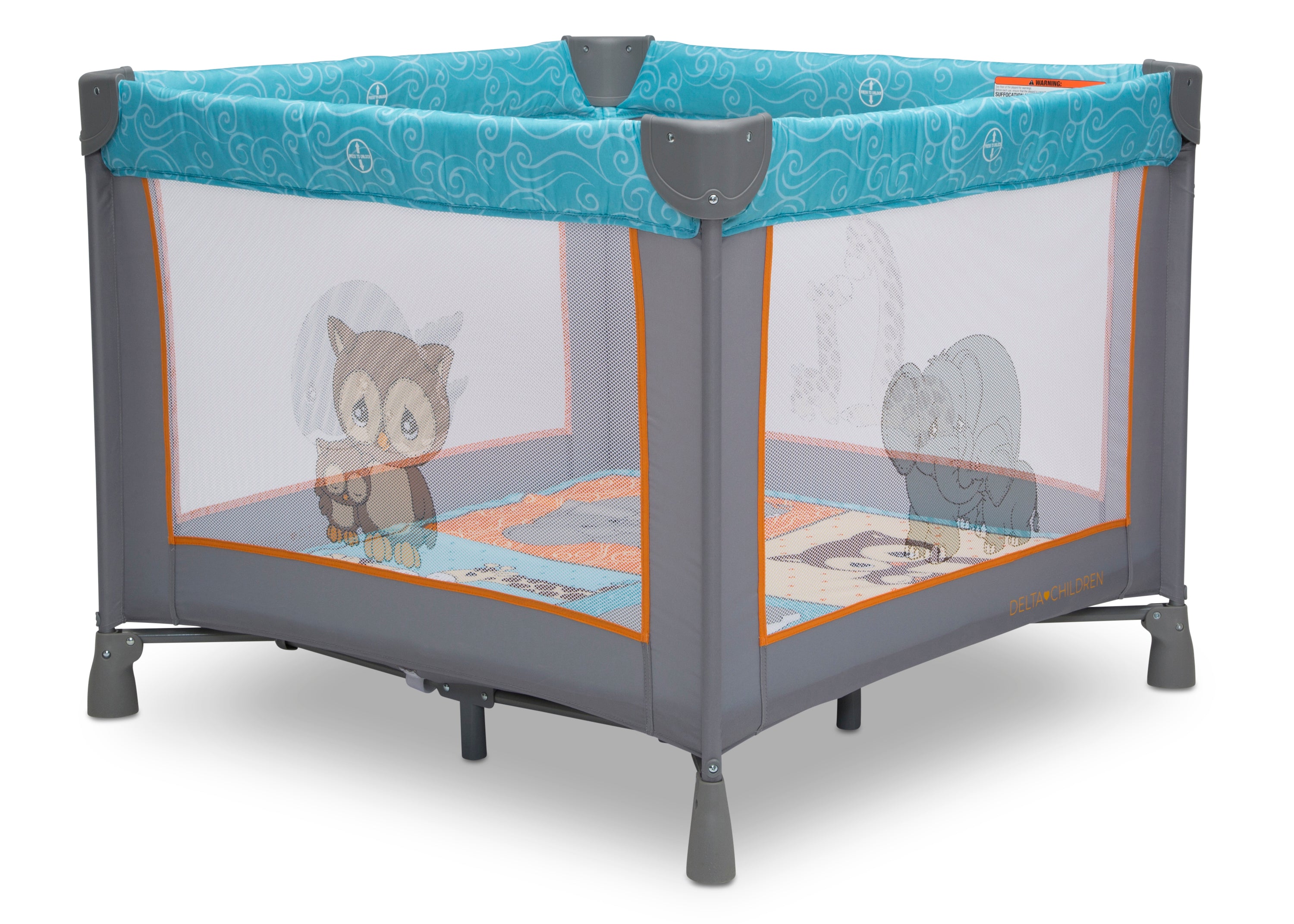 Precious Moments 36 x 36 Inch Baby Play Yard - Portable Playpen for Indoor & Outdoor Use - Safe Play Area for Toddlers & Infants - Perfect for Home, Park, and Travel