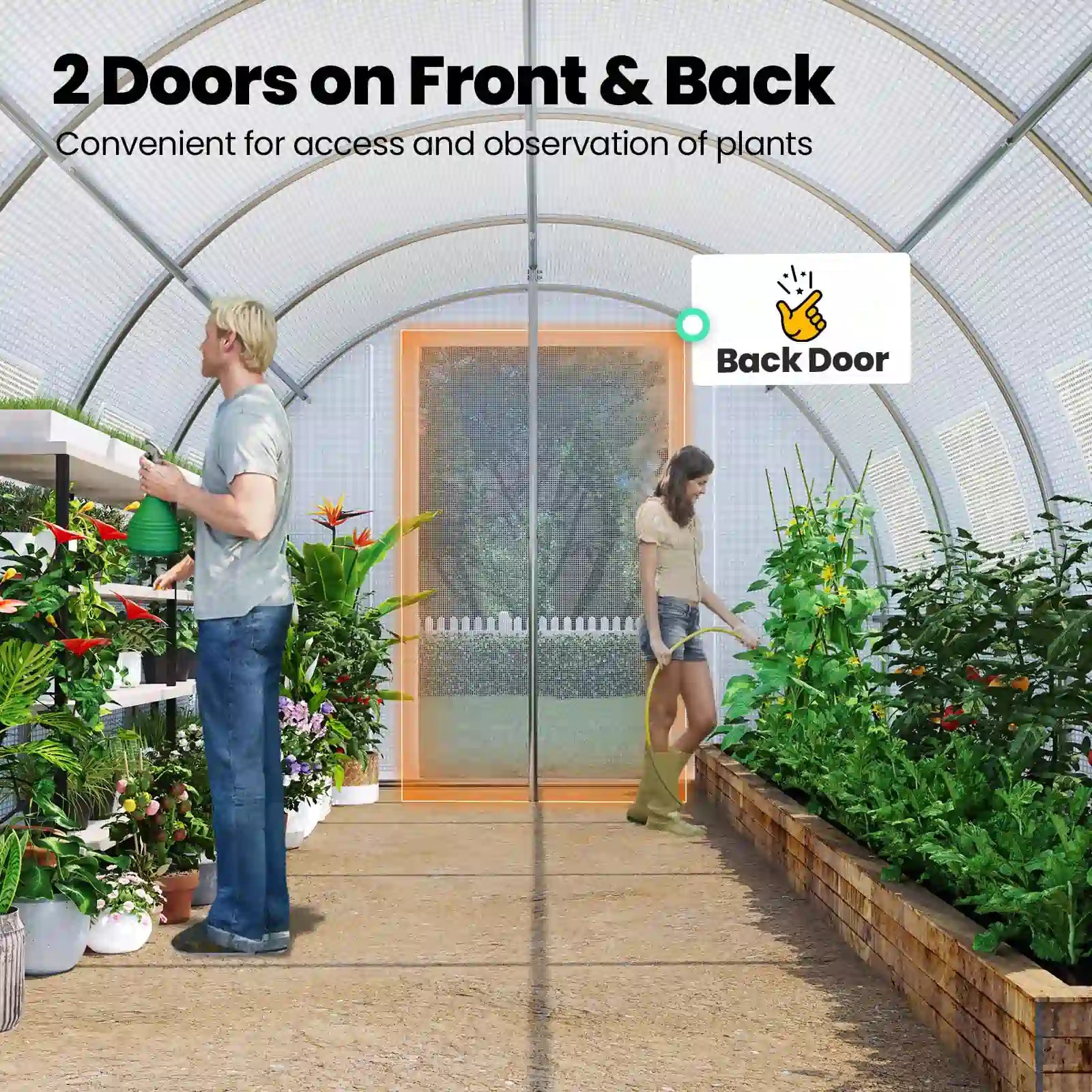 Premium Heavy Duty Large Walk-in Greenhouse for Plants & Vegetables - Durable Outdoor Gardening Shelter for Year-Round Growing