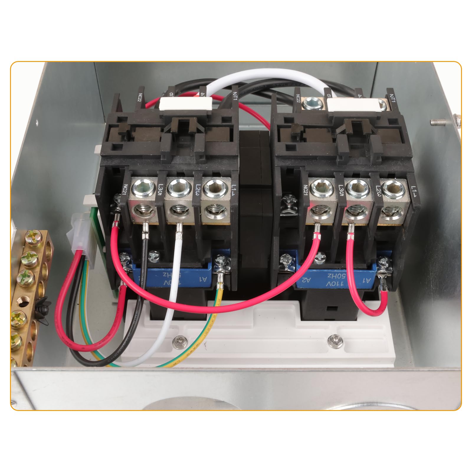 50 AMP Automatic Transfer Switch for RV, Outdoor, Speedboats - 120/240 VAC Generator Transfer Switch with 20-45 Sec Delay - Perfect for Camping, Boating & Emergency Power Backup