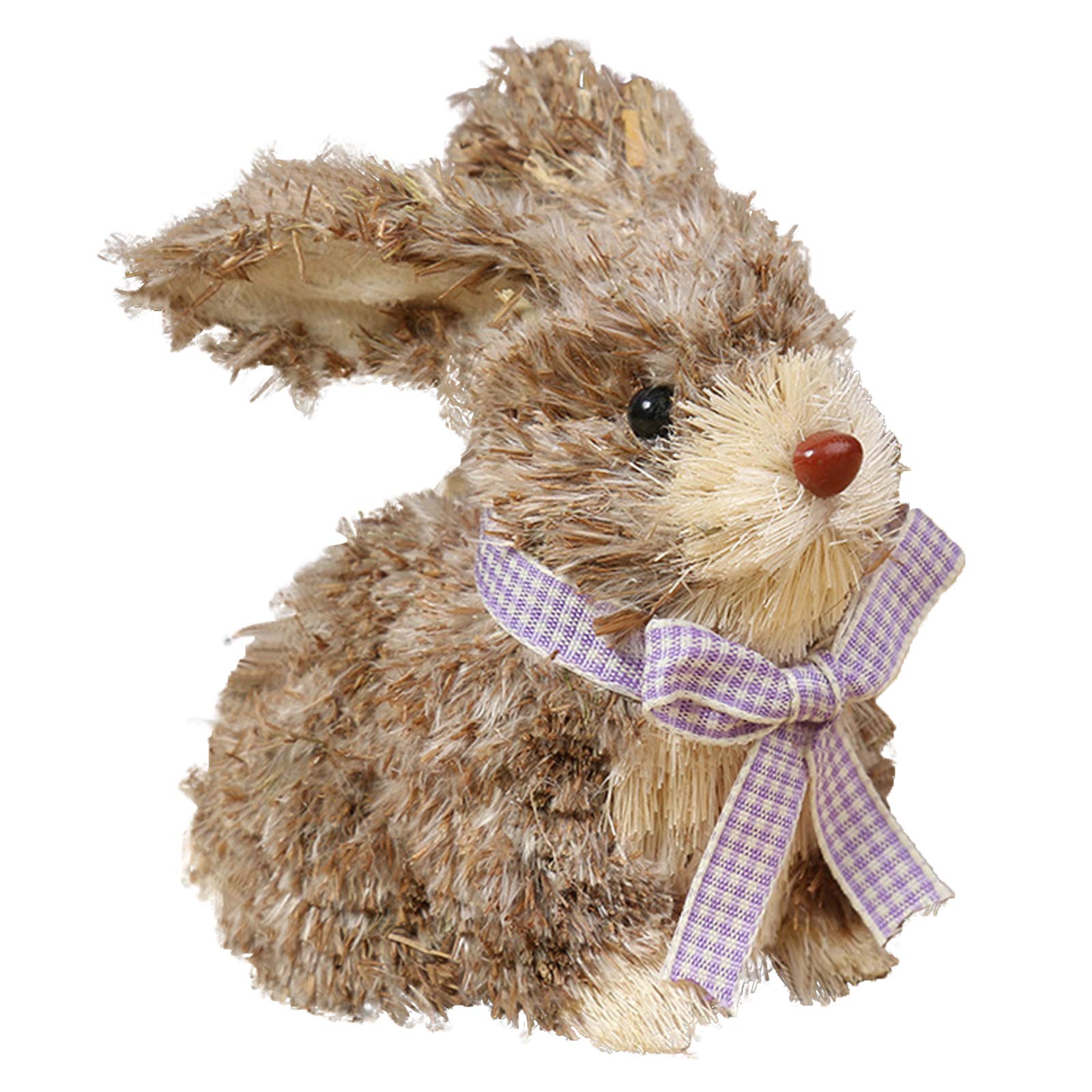 Easter Straw Bunny Decoration - Cute Straw Rabbit Ornament for Easter Party, Home, Garden, Wedding & Spring Decor - Perfect for Easter Basket Fillers, Table Centerpieces and Outdoor Decorations