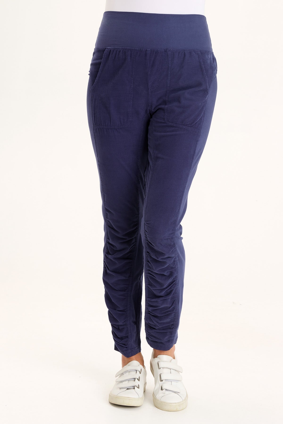 Women's High Waist Cord Penny Leggings - Stretchy Comfort for Yoga, Workout & Everyday Wear