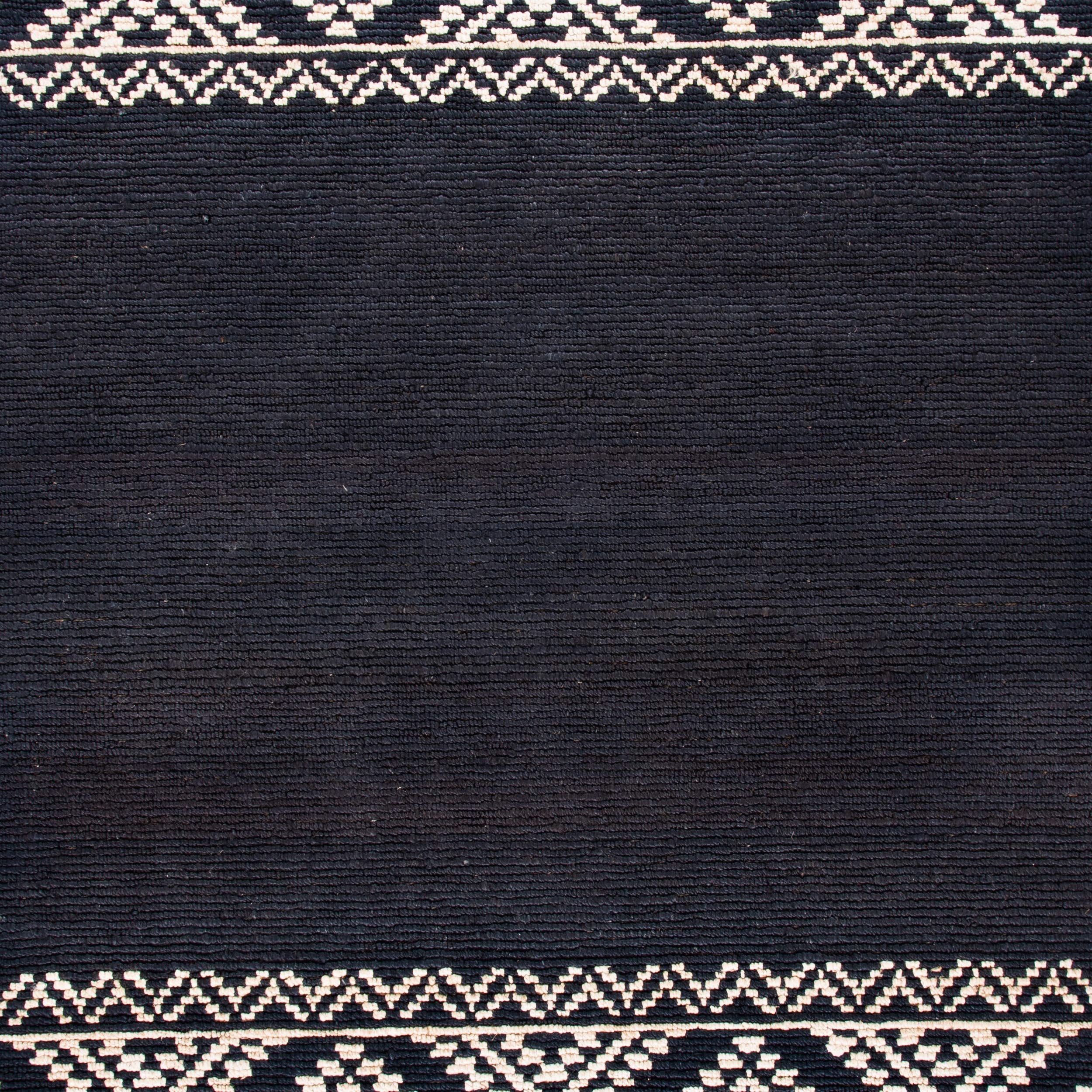 SAFAVIEH Handmade Boho Moroccan Jute Accent Rug - 3' x 5', Black, Natural Fiber Collection, Durable for High Traffic Areas | Perfect for Entryway, Living Room, Bedroom & Boho Home Decor (NF552Z)
