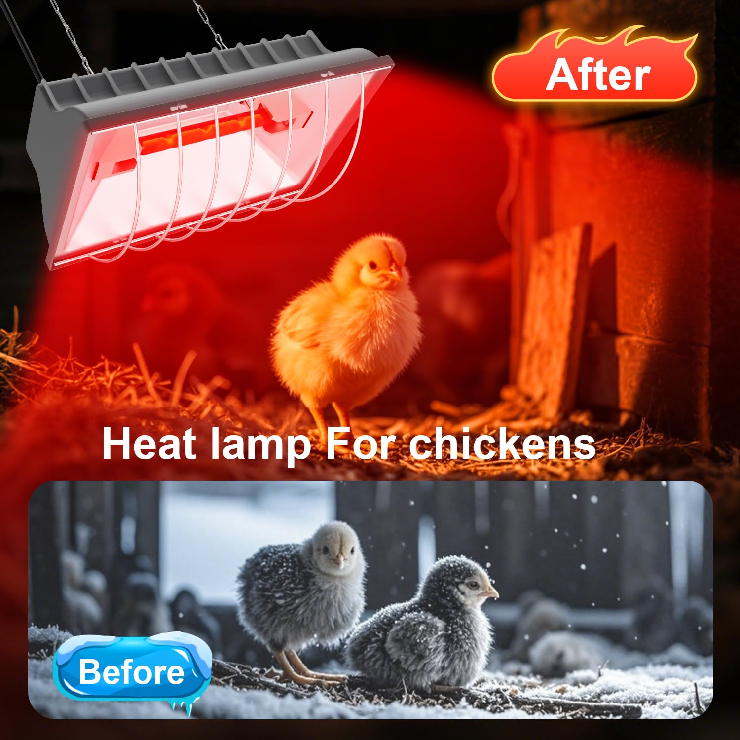 UTFEEDY 250W Aluminum Chicken Coop Heater - Adjustable Temperature Brooder Warmer for Chicks, Ducklings & Small Pets | 8ft Iron Chain | Safe Heating Plate for Amphibians, Livestock & Poultry | Perfect for Winter Care & Indoor/Outdoor Use