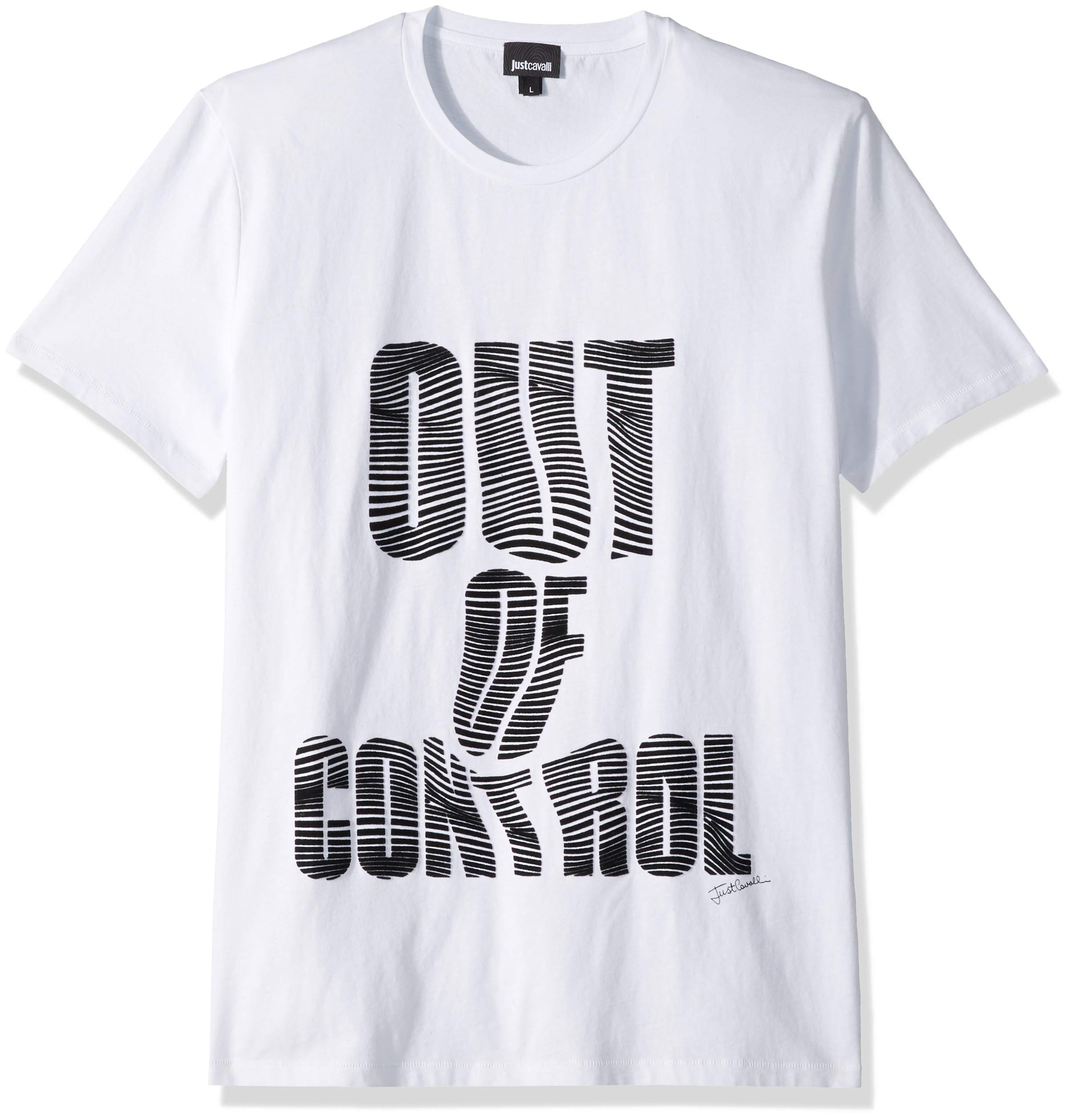 Just Cavalli Men's Graphic T-Shirt - Stylish Casual Cotton Tee for Everyday Wear | Perfect for Streetwear, Outings & Lounge